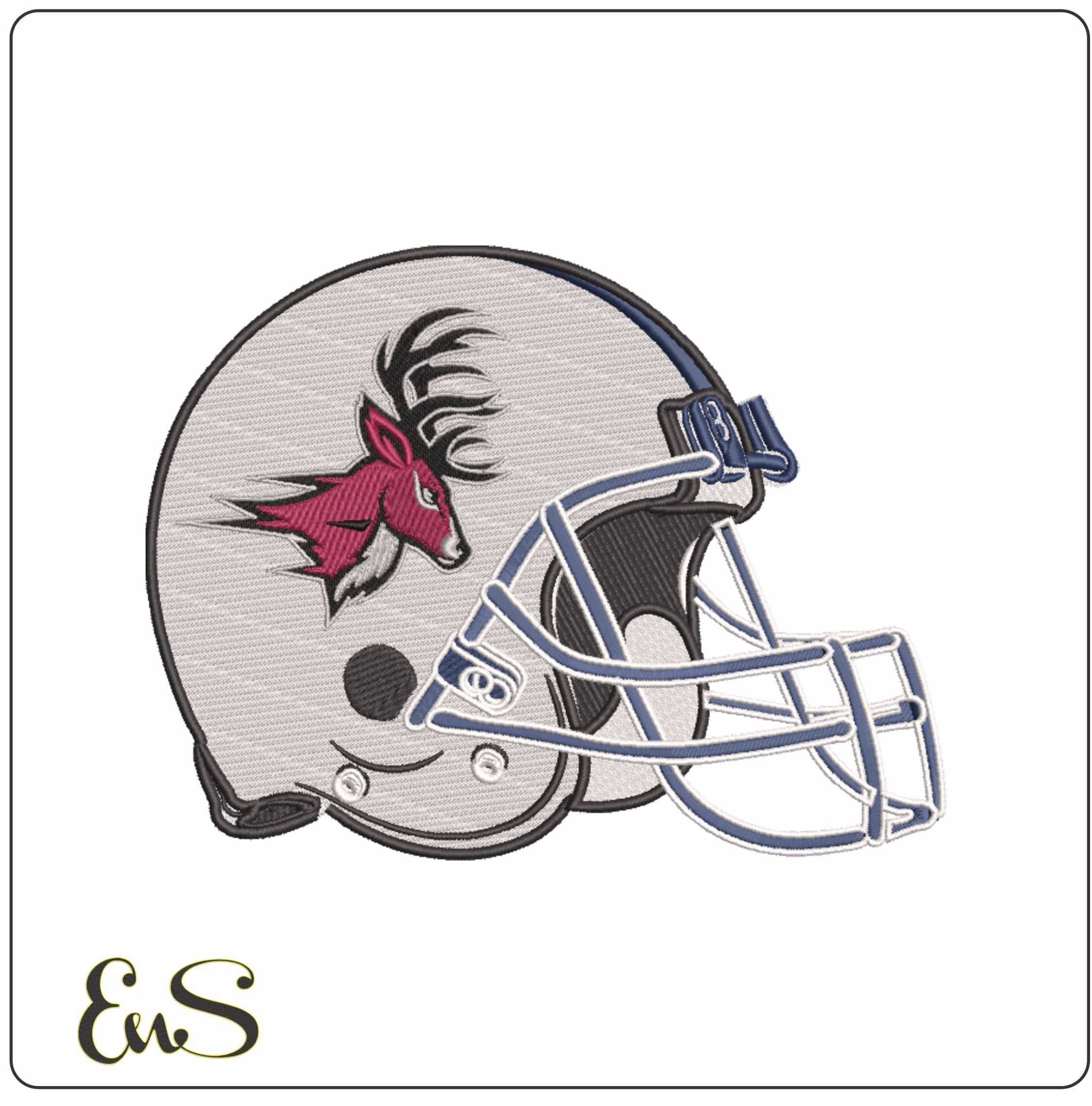 AF Helmet Fairfield Stags Fairfield University      - Elegant embroidery design file-instant download