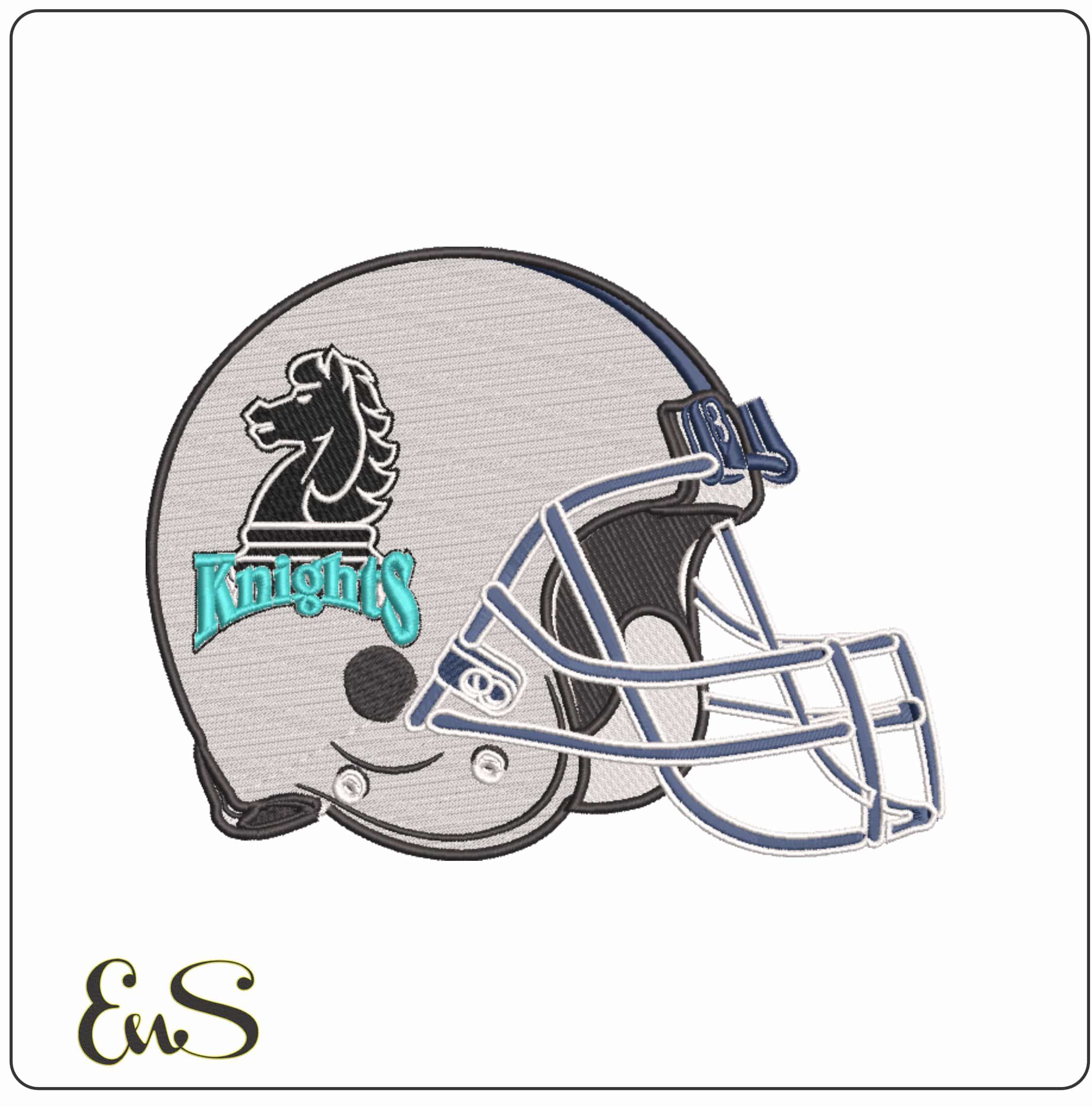 AF Helmet Fairleigh Dickinson Knights 1995 2004 University      - Elegant embroidery design file-instant download