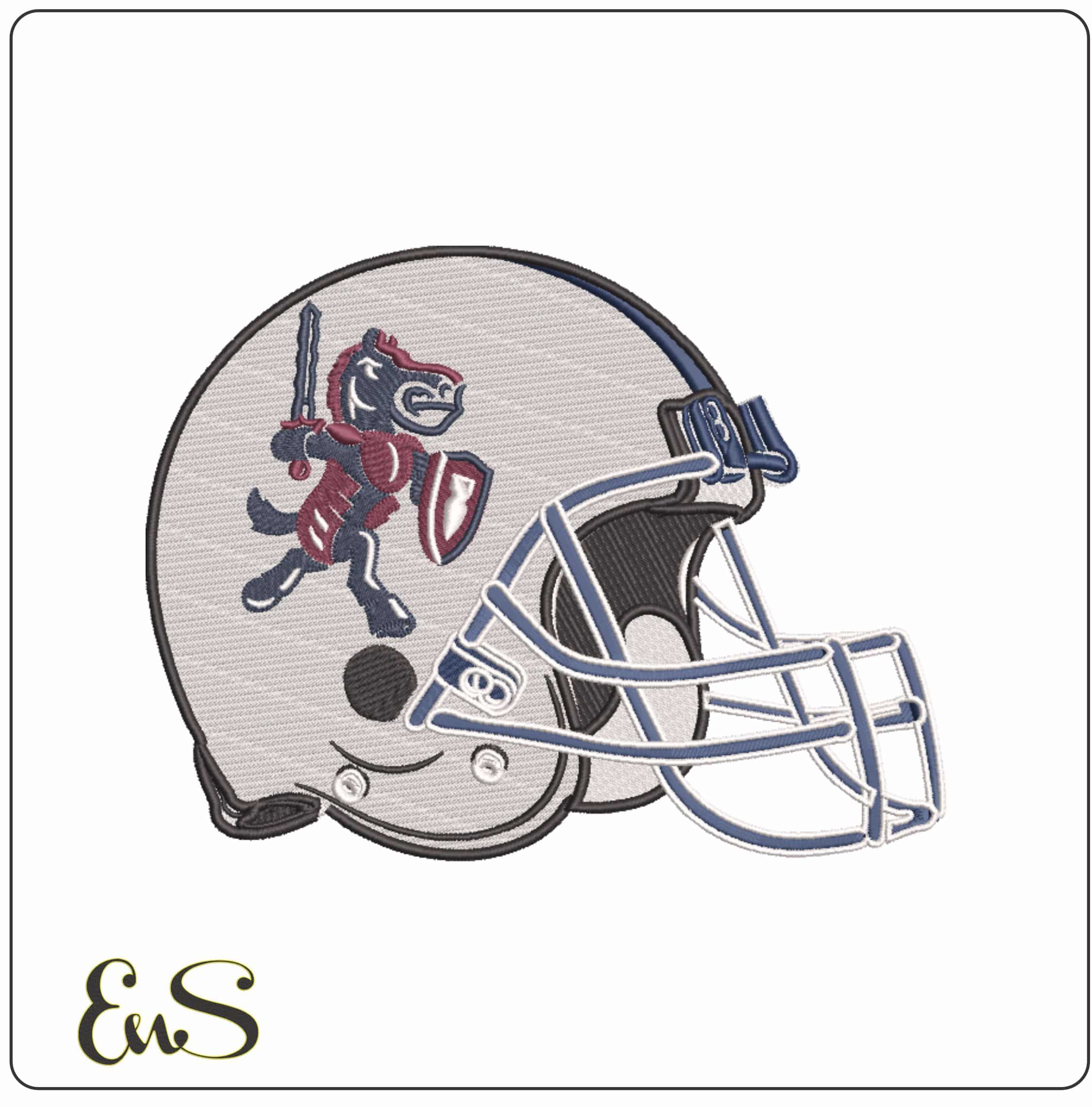 AF Helmet Fairleigh Dickinson Knights alternate University      - Elegant embroidery design file-instant download