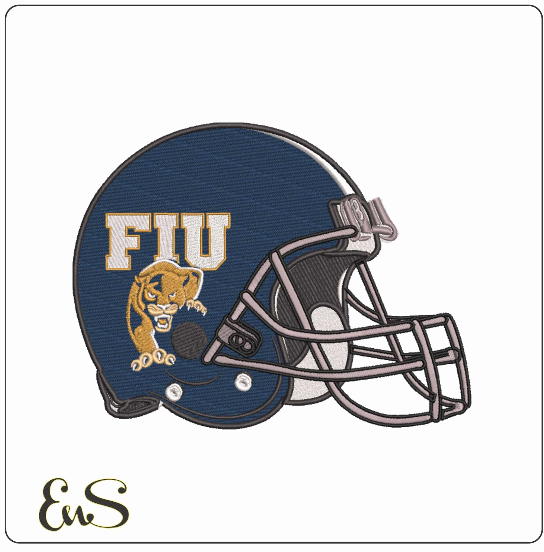 AF Helmet FIU Panthers 2008 Florida International University     - Elegant embroidery design file-instant download