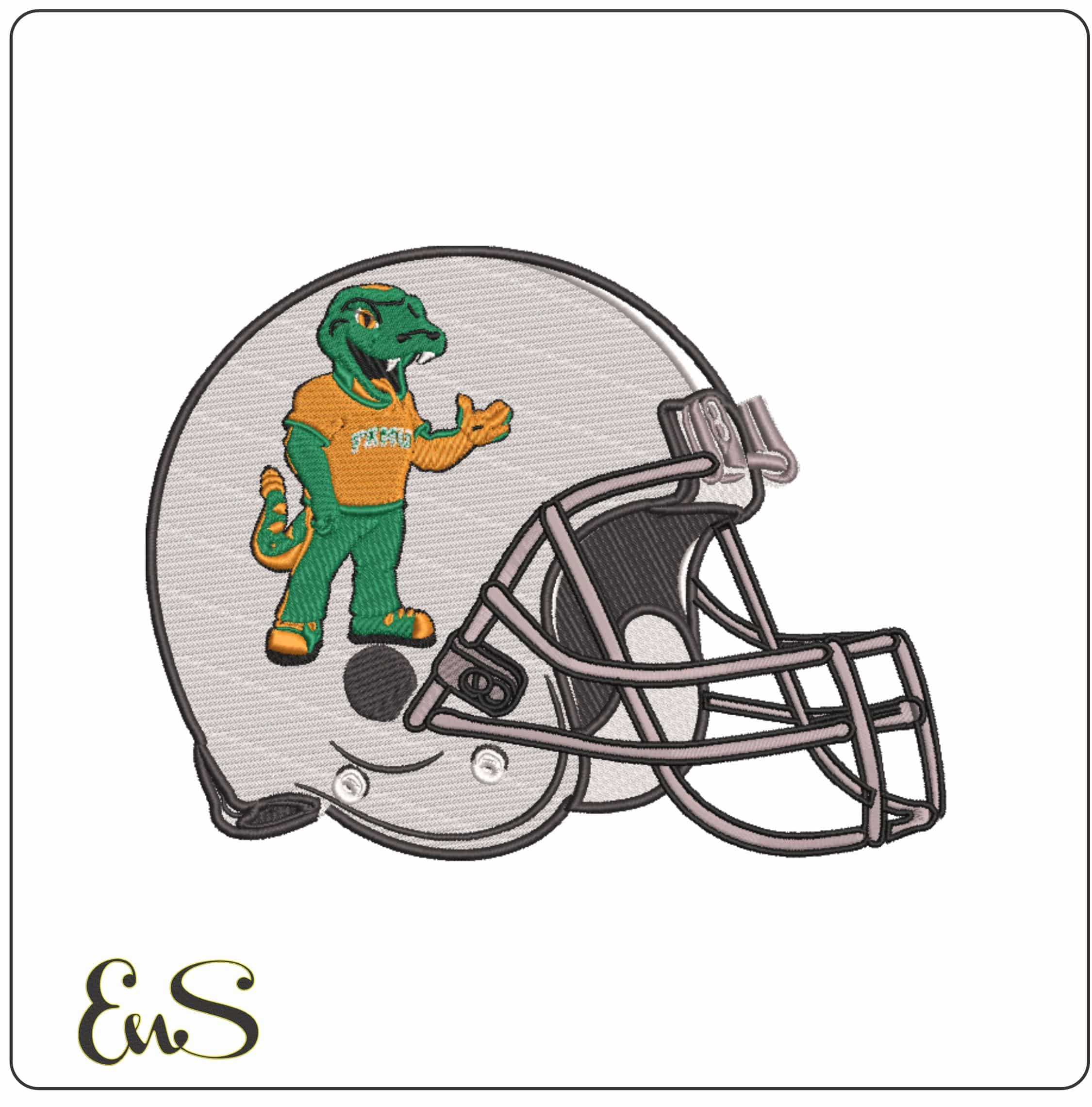 AF Helmet Florida AM Rattlers mascot FAMU Florida  University     - Elegant embroidery design file-instant download