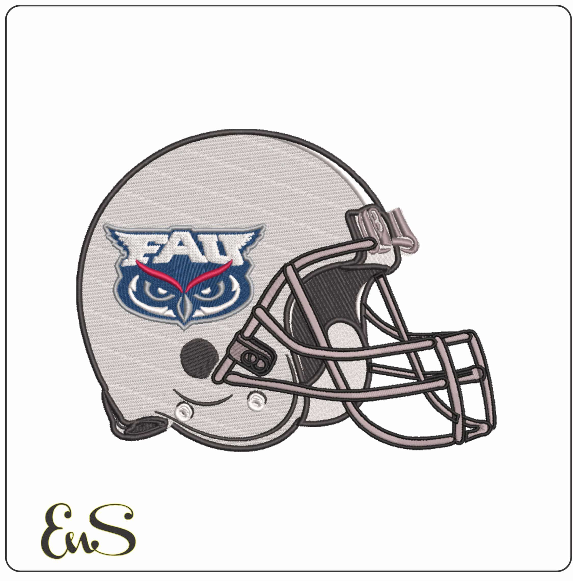 AF Helmet Florida Atlantic Owls 2018 to 2023  University     - Elegant embroidery design file-instant download