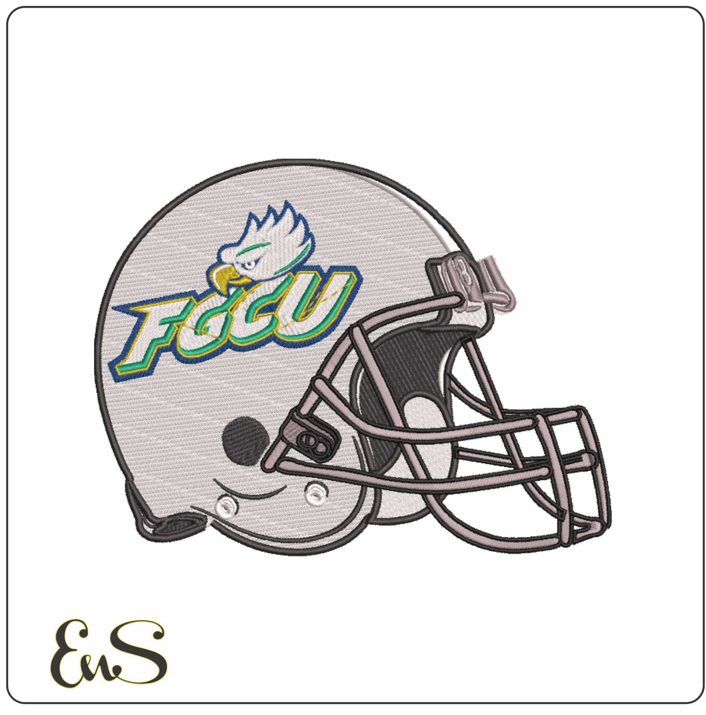 AF Helmet Florida Gulf Coast Eagles 2002  Florida University     - Elegant embroidery design file-instant download