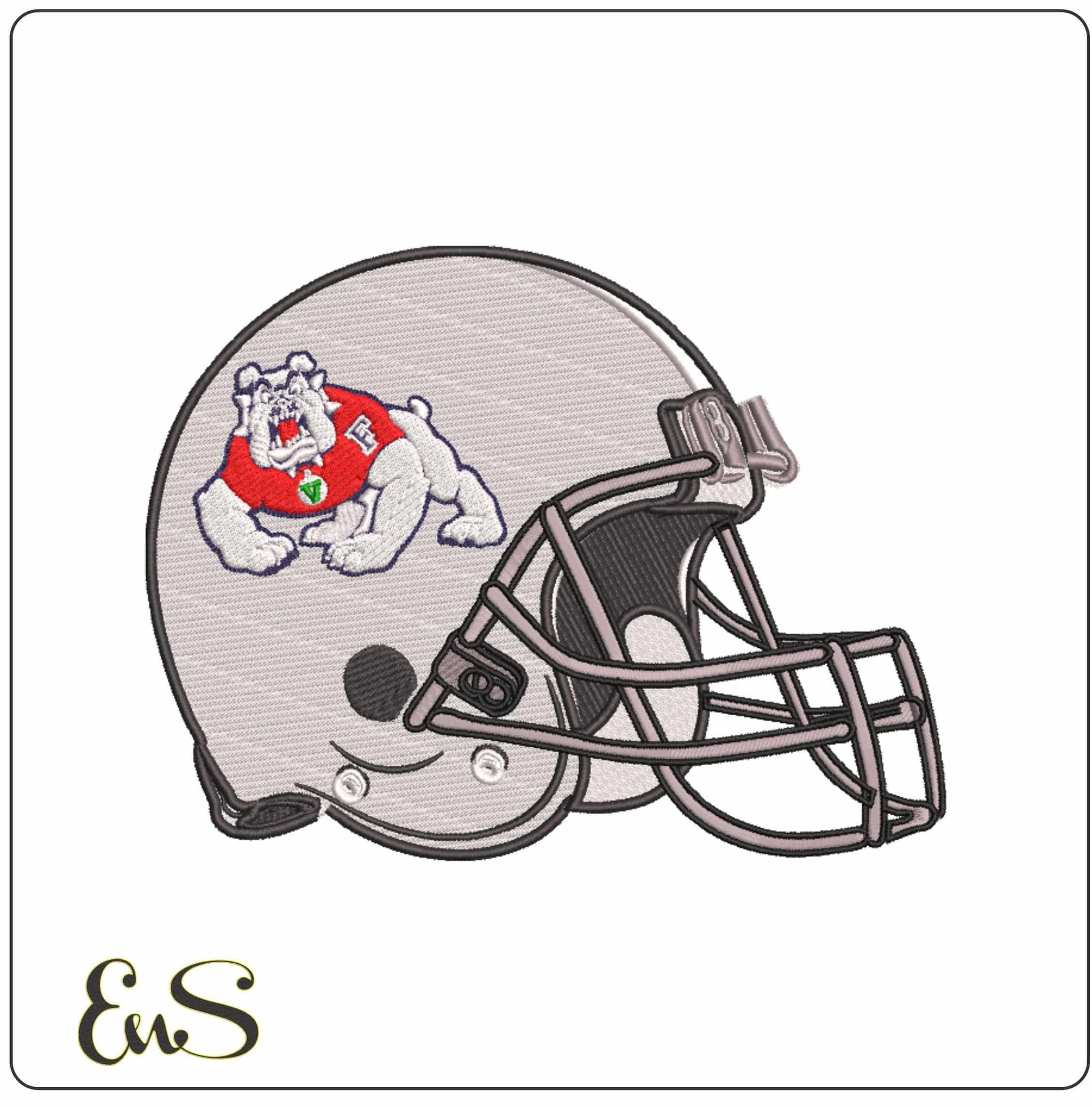 AF Helmet Fresno State Bulldogs 2006  University     - Elegant embroidery design file-instant download