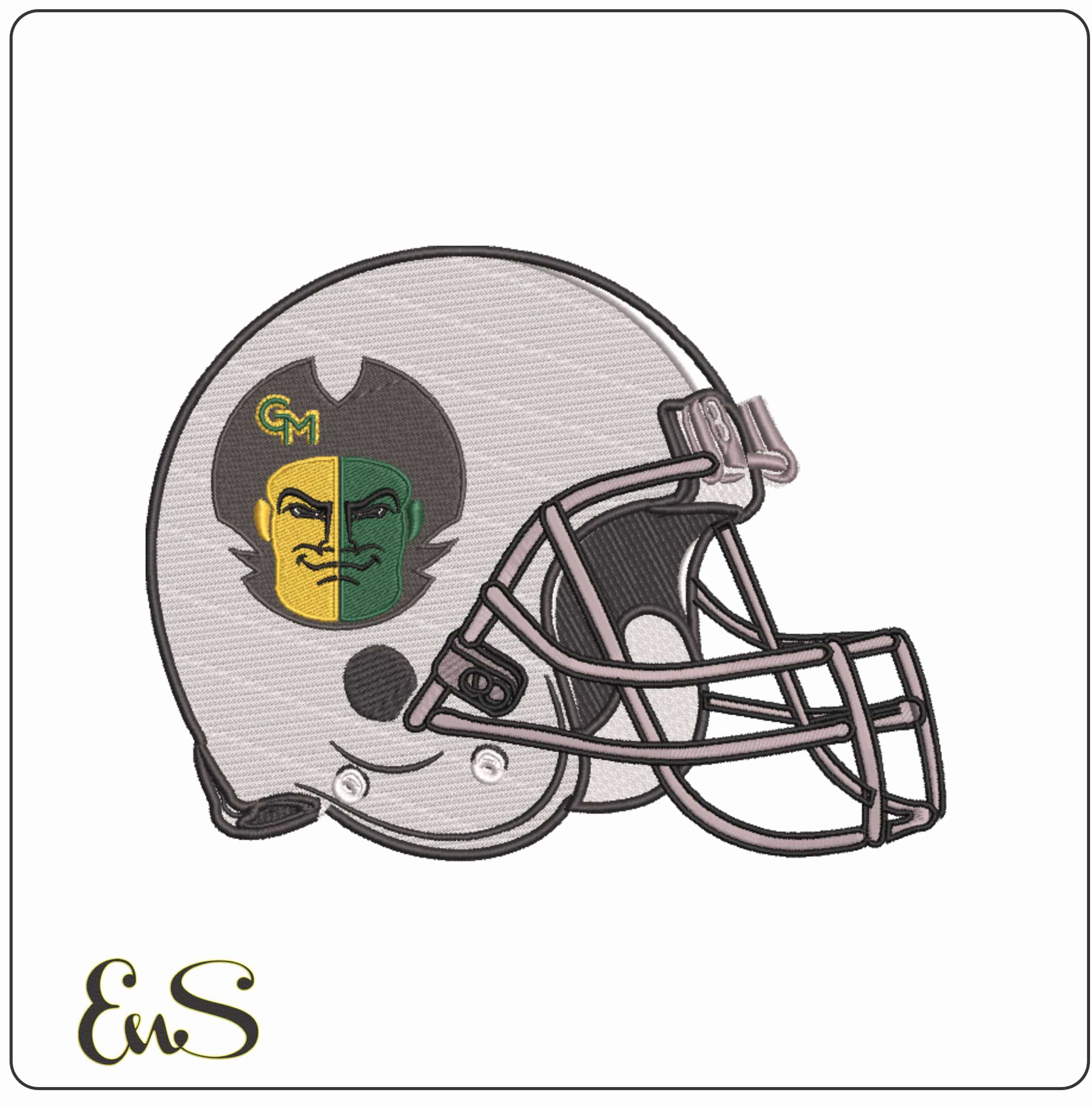 AF Helmet George Mason Patriots Alternative  University     - Elegant embroidery design file-instant download