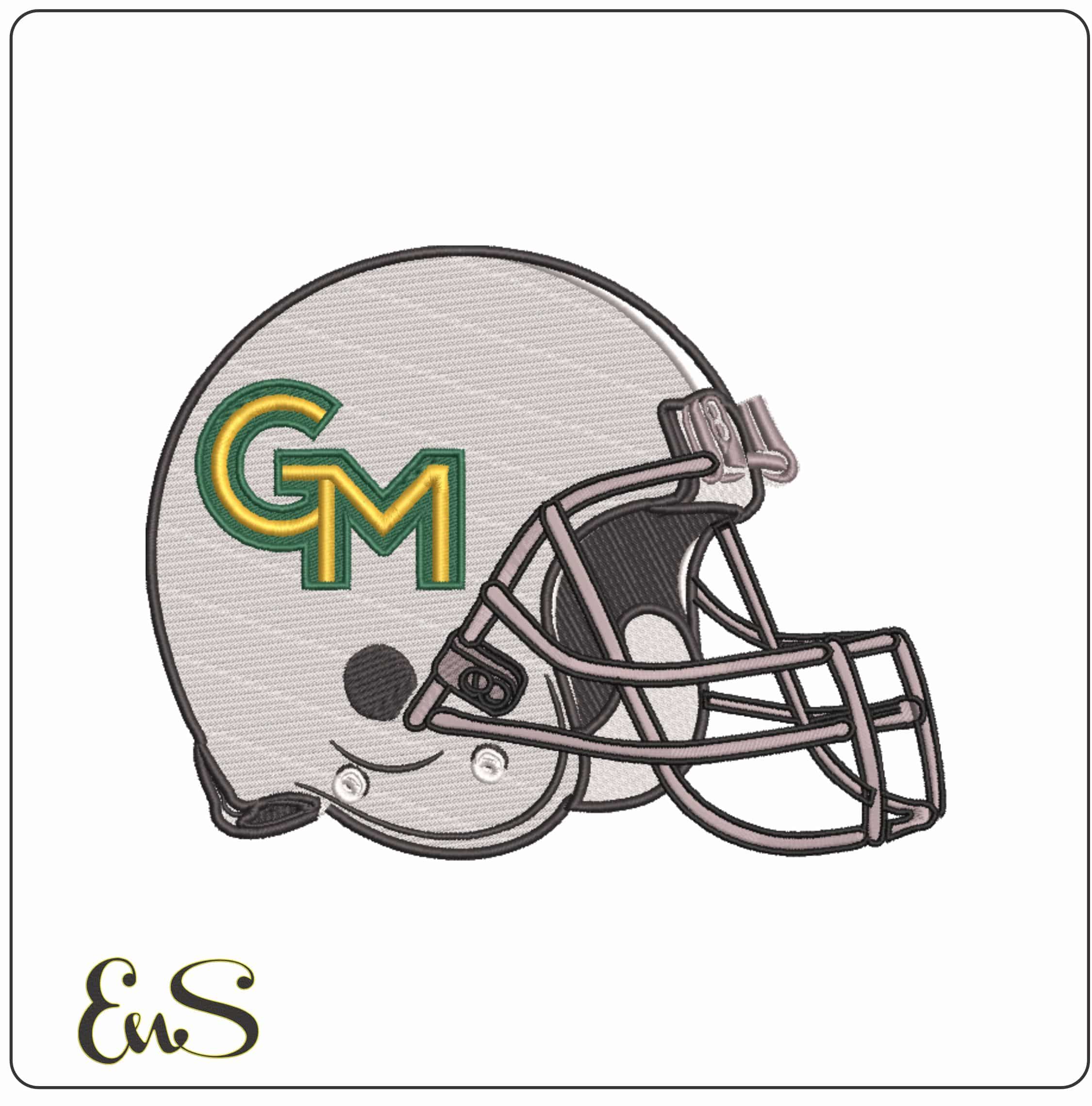 AF Helmet George Mason Patriots Logo 2024  University     - Elegant embroidery design file-instant download
