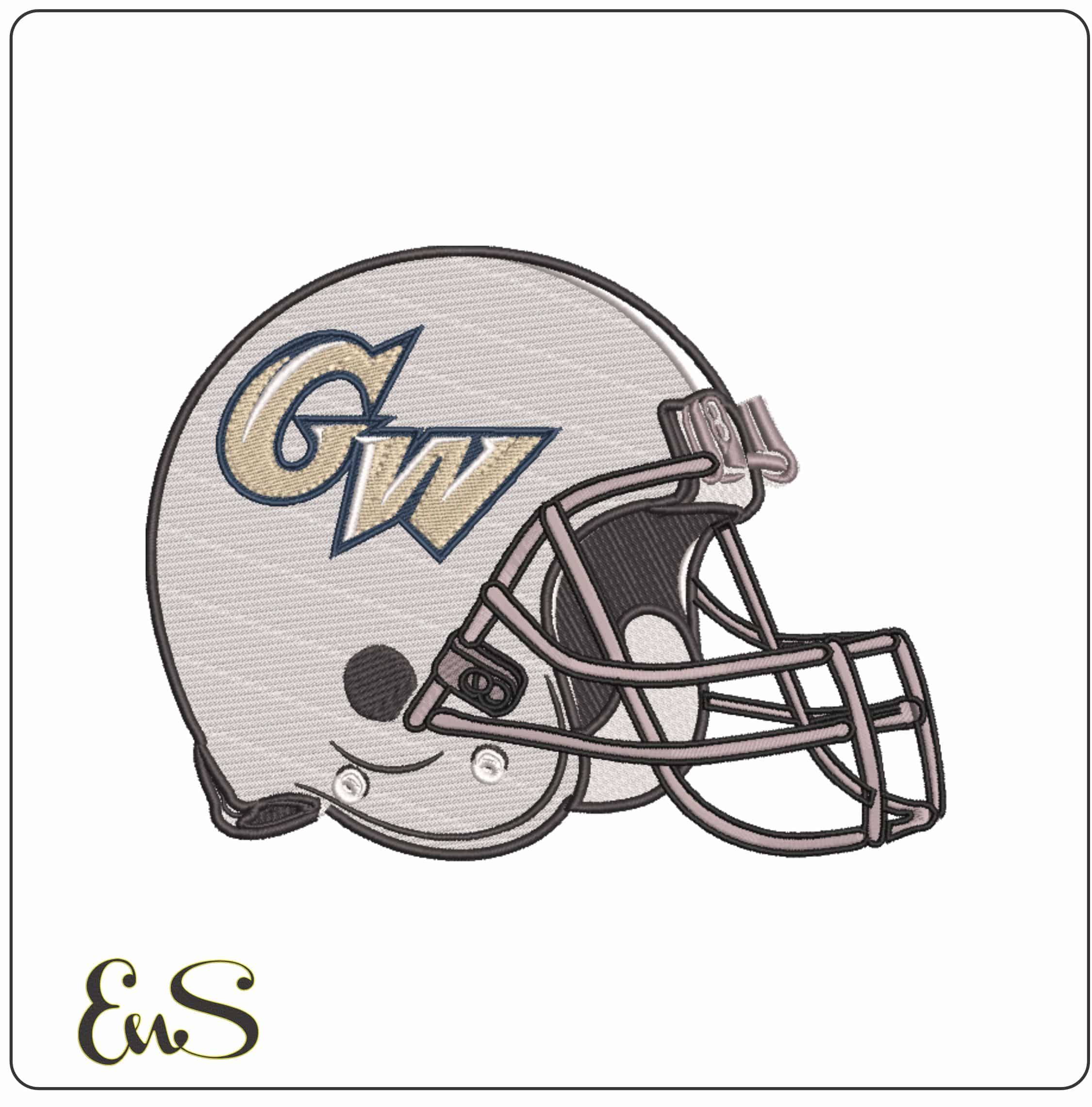 AF Helmet George Washington Colonials 2006  University     - Elegant embroidery design file-instant download