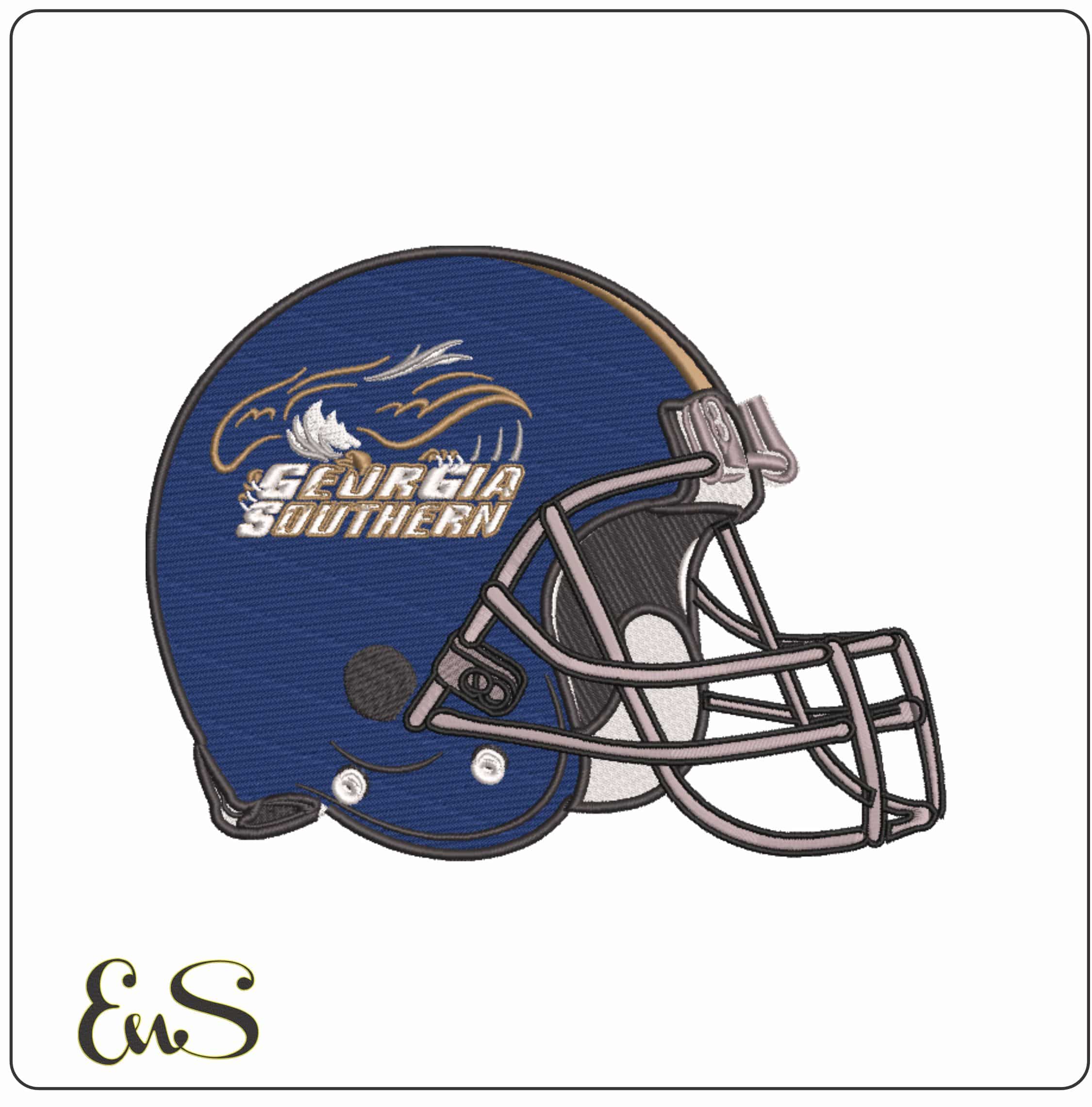 AF Helmet Georgia Southern Eagles 1999 2010 University     - Elegant embroidery design file-instant download