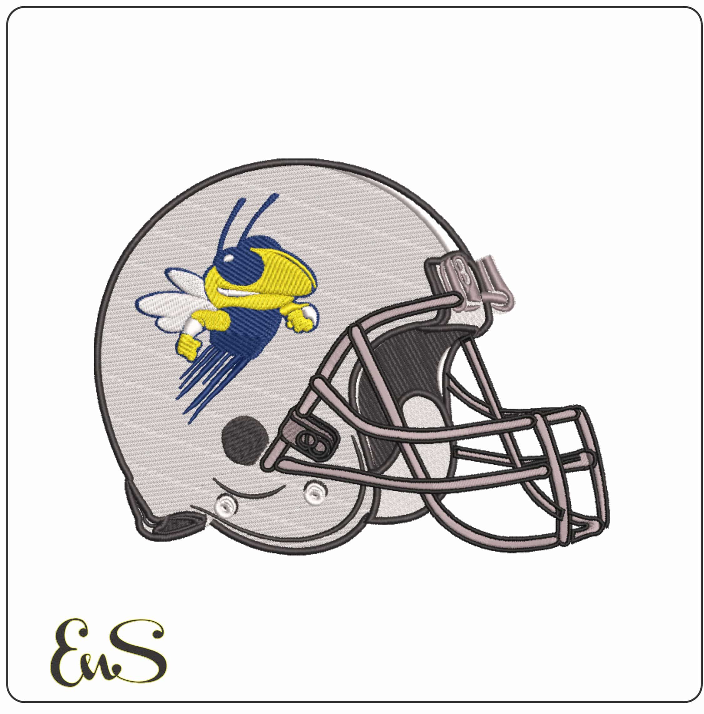 AF Helmet Georgia Tech Yellow Jackets  Institute Technology     - Elegant embroidery design file-instant download