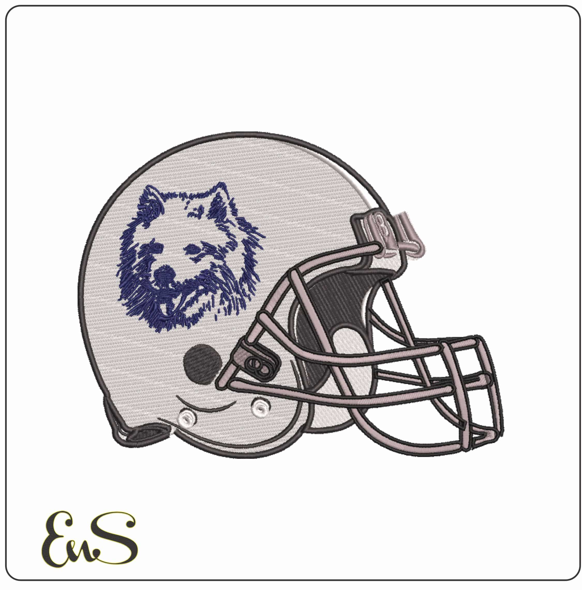AF Helmet Houston Baptist Huskies 1991  2002 University     - Elegant embroidery design file-instant download