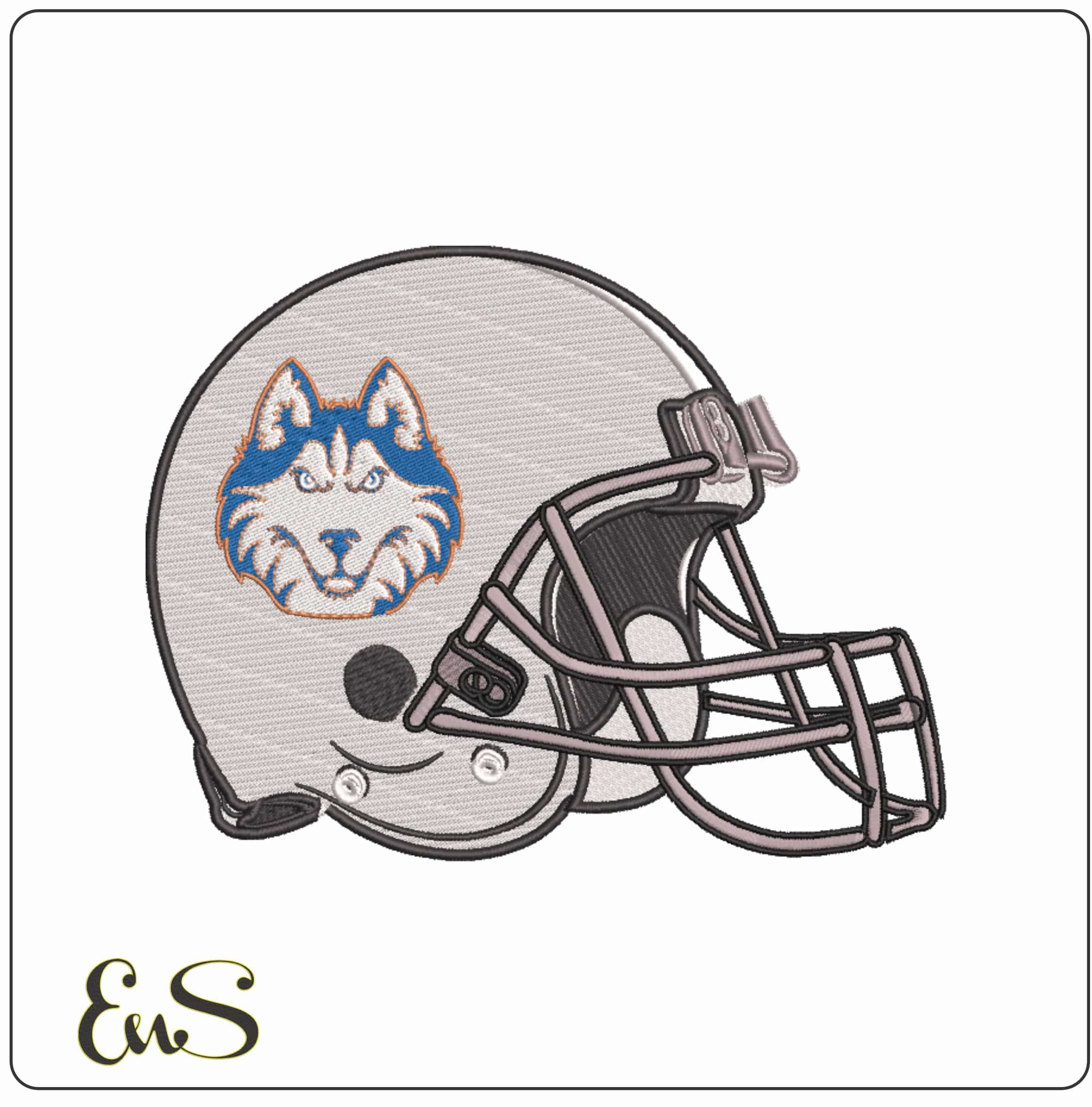 AF Helmet Houston Baptist Huskies Head 2011  2023 University     - Elegant embroidery design file-instant download