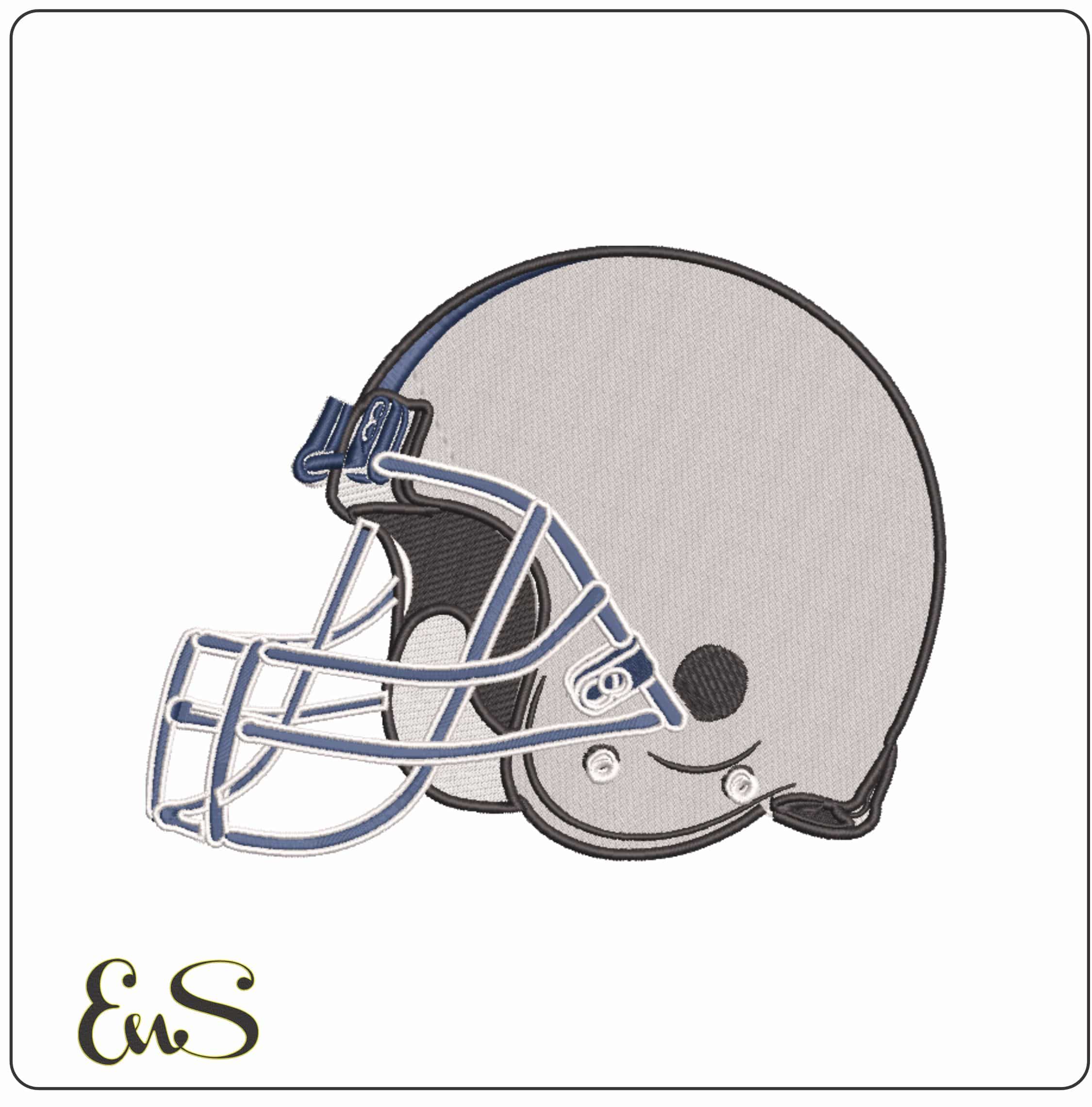 American Football Helmet     - Elegant embroidery design file-instant download
