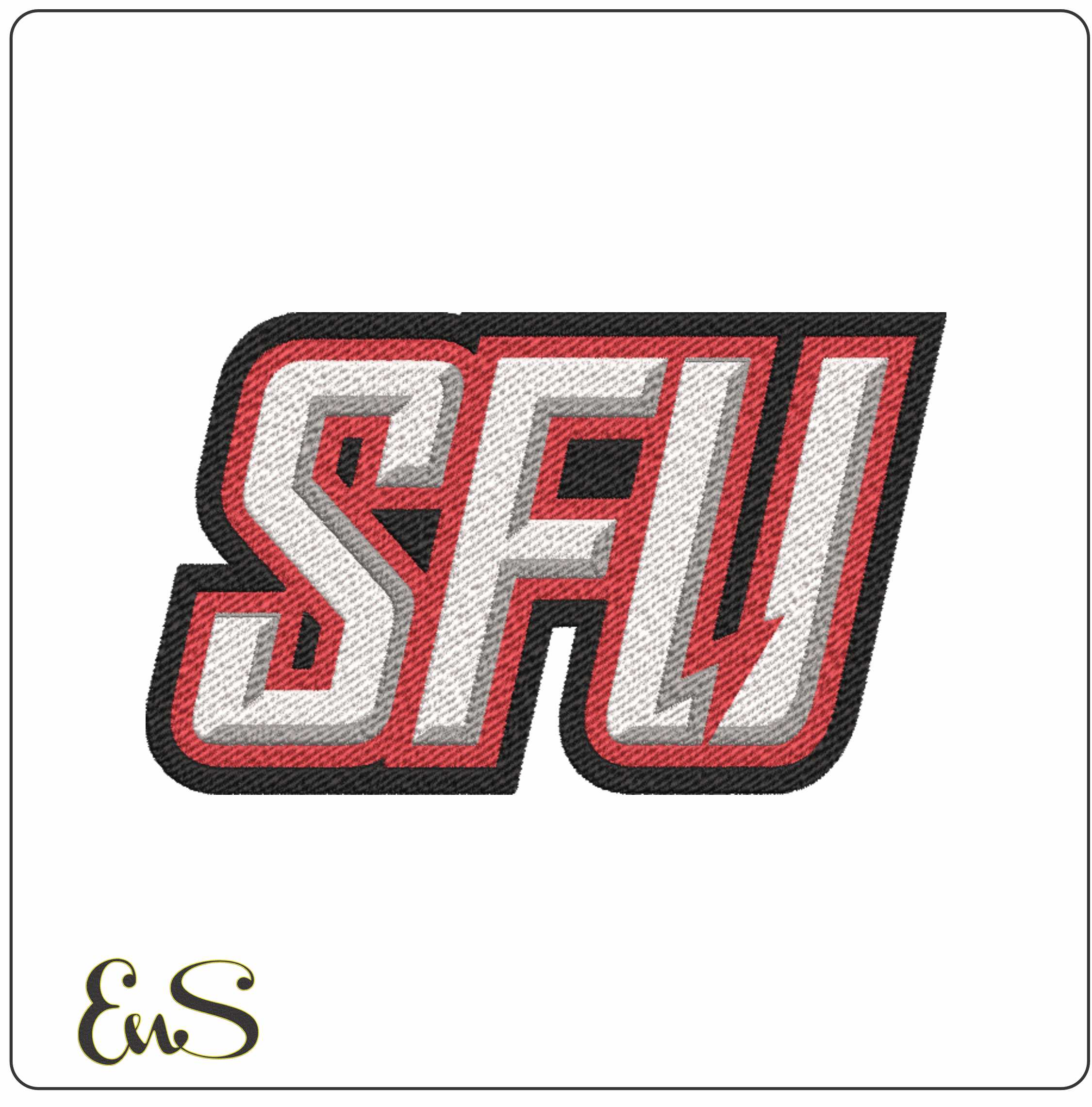 Saint Francis Red Flash embroidery design -Saint Francis Red Flash University men's football embroidery machine pattern embroidery file - instant download