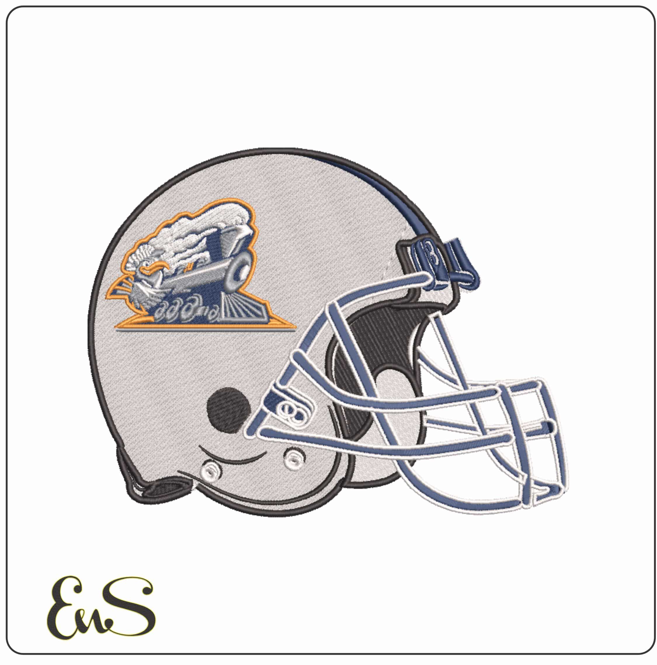 American Football Helmet Chattanooga  1997 2007   Tennessee     - Elegant embroidery design file-instant download