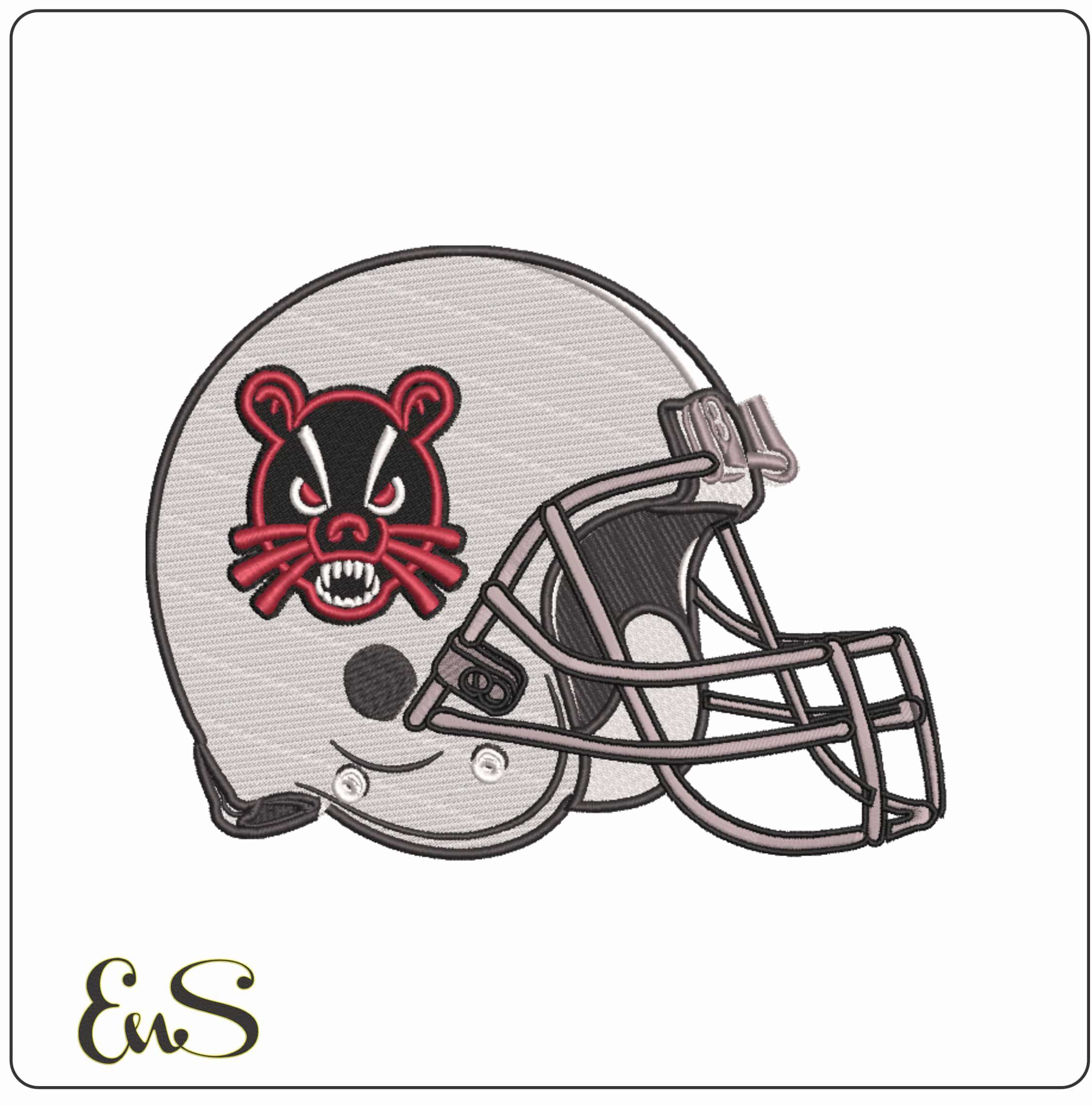 American Football Helmet Cincinnati Bearcats Alternative University     - Elegant embroidery design file-instant download