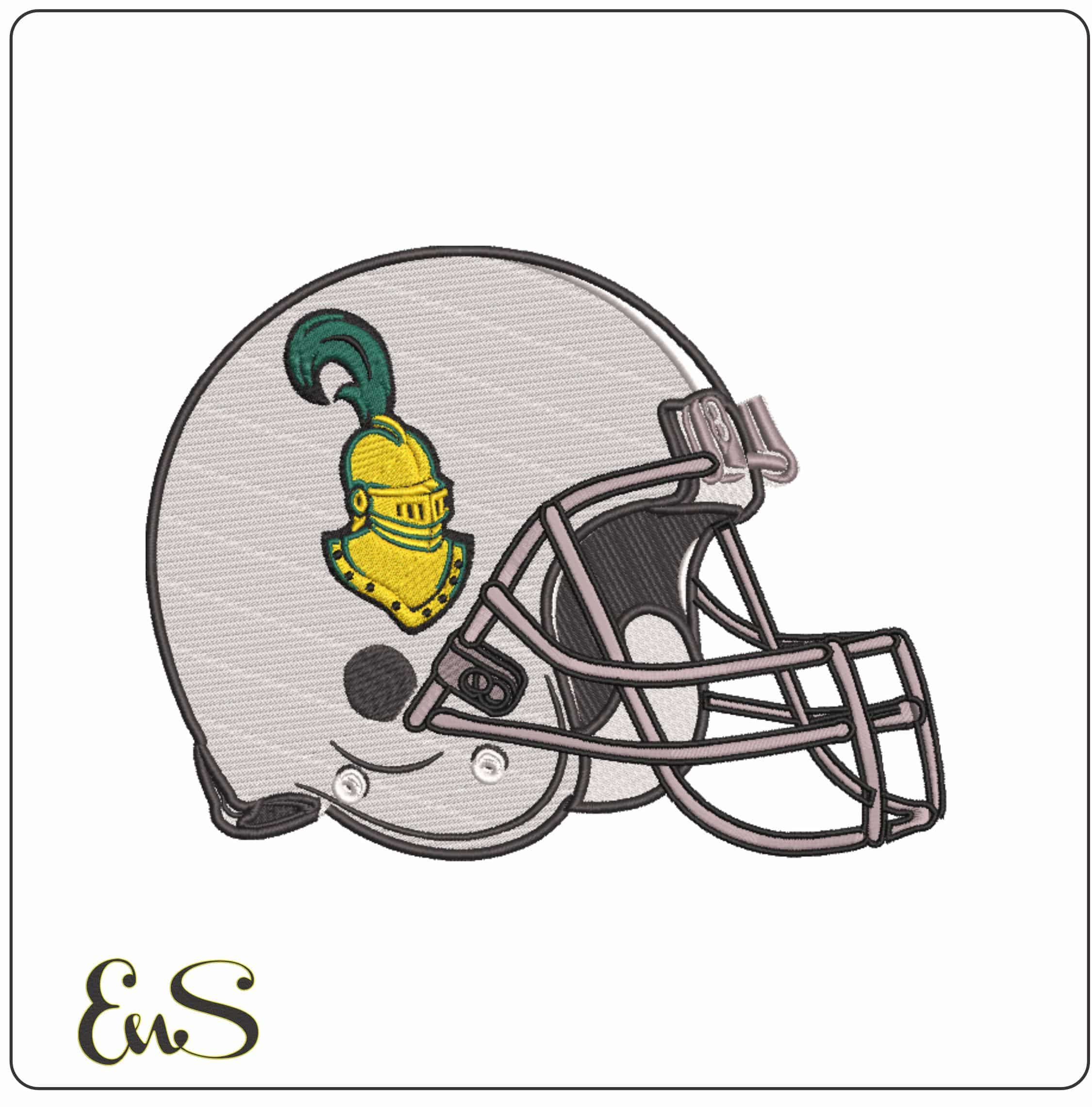 American Football Helmet Clarkson Golden Knights alternate      - Elegant embroidery design file-instant download