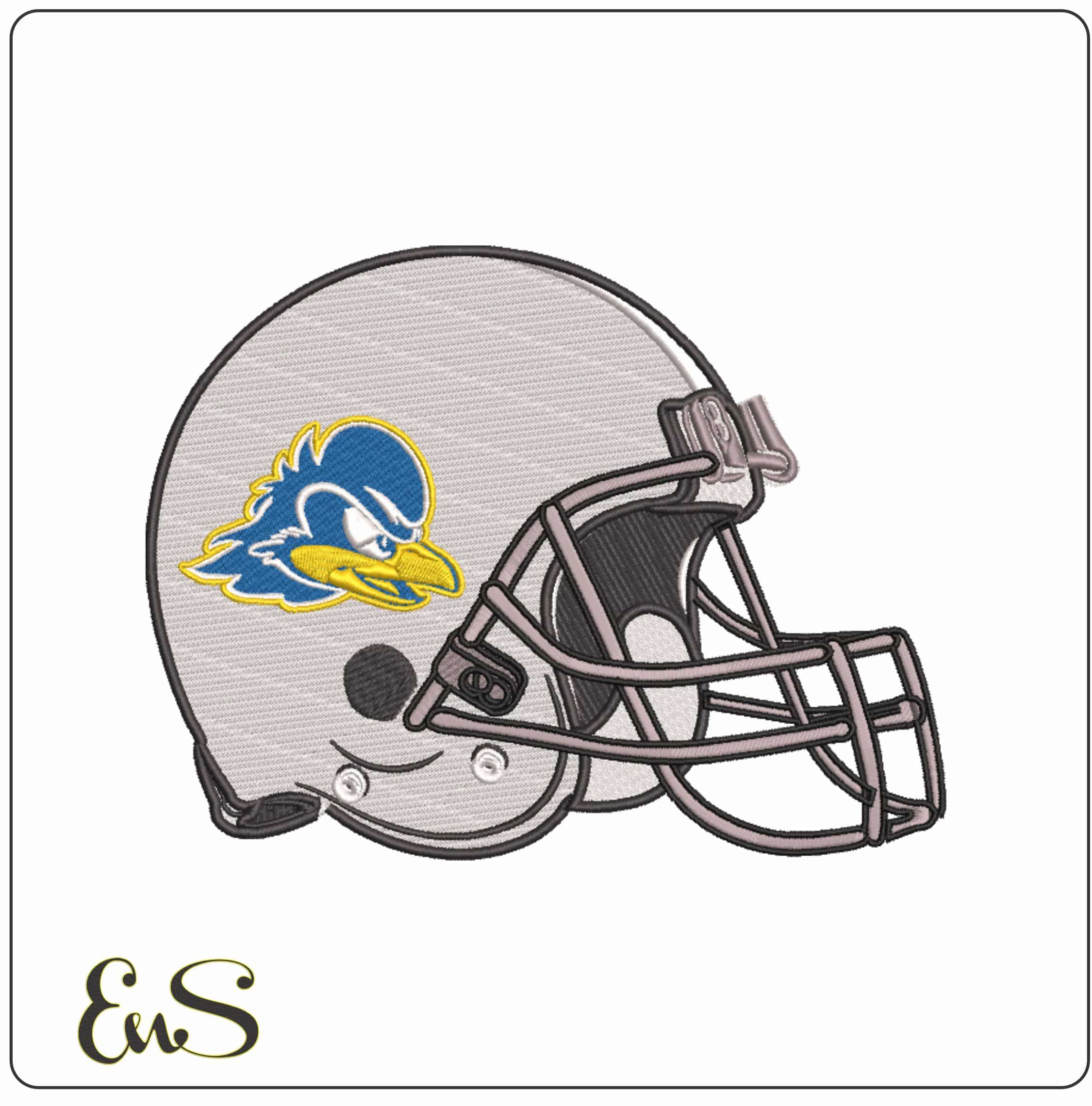 American Football Helmet Delaware Blue Hens Head 2018   - Elegant embroidery design file-instant download