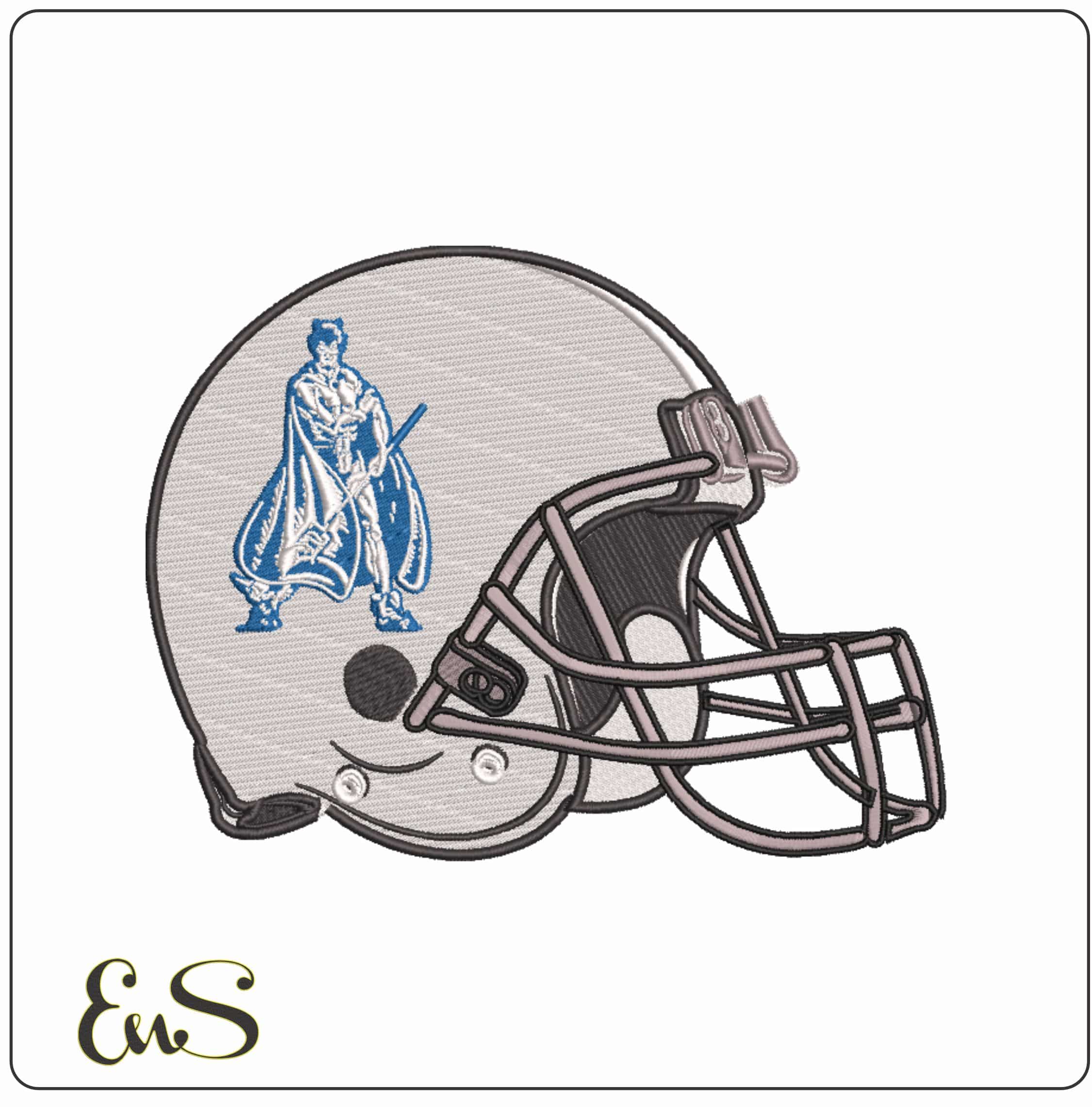 American Football Helmet Duke Blue Devils no Flame Alternate - Elegant embroidery design file-instant download