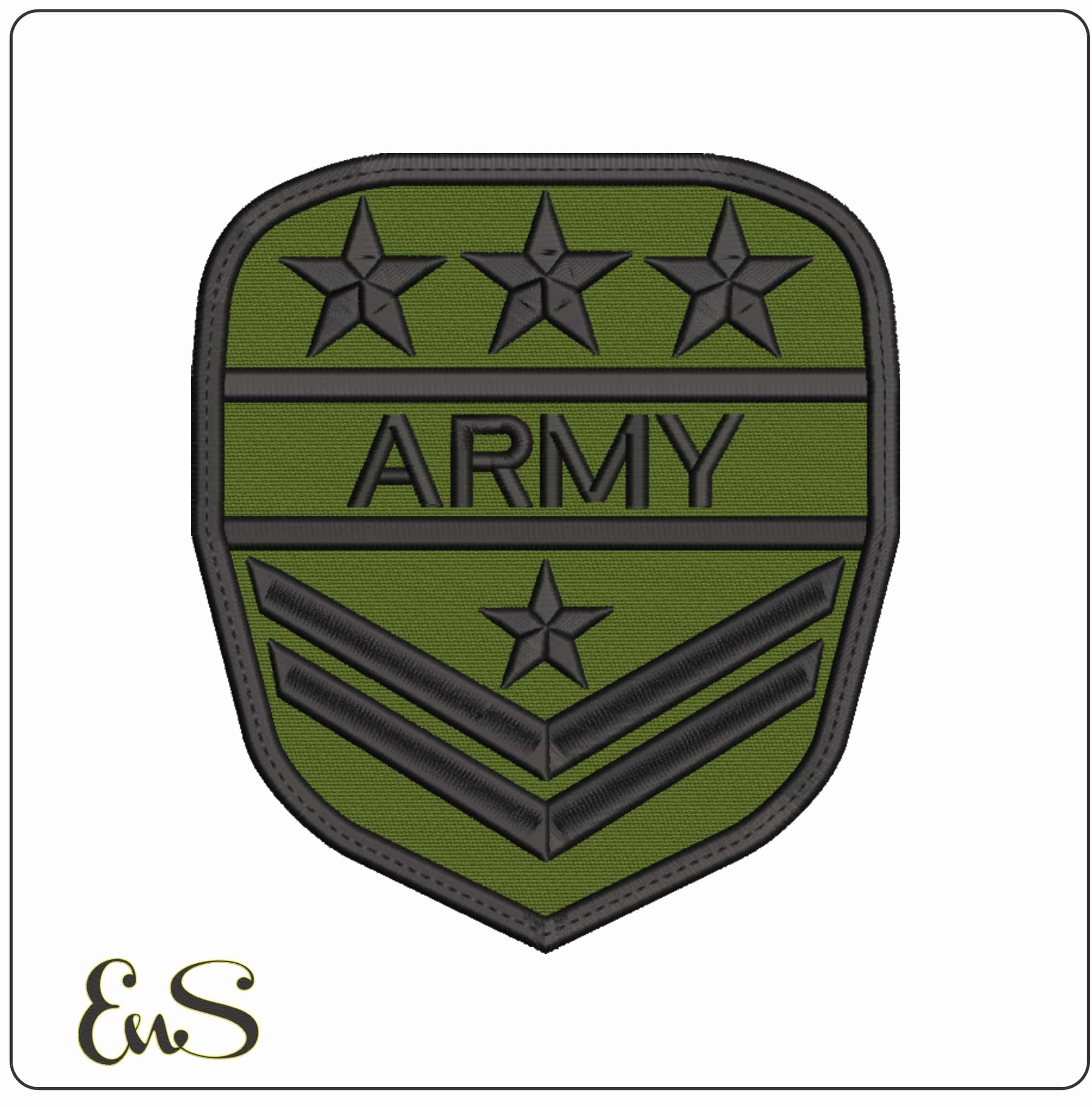 Army Stripes Patch     - Elegant embroidery design file-instant download