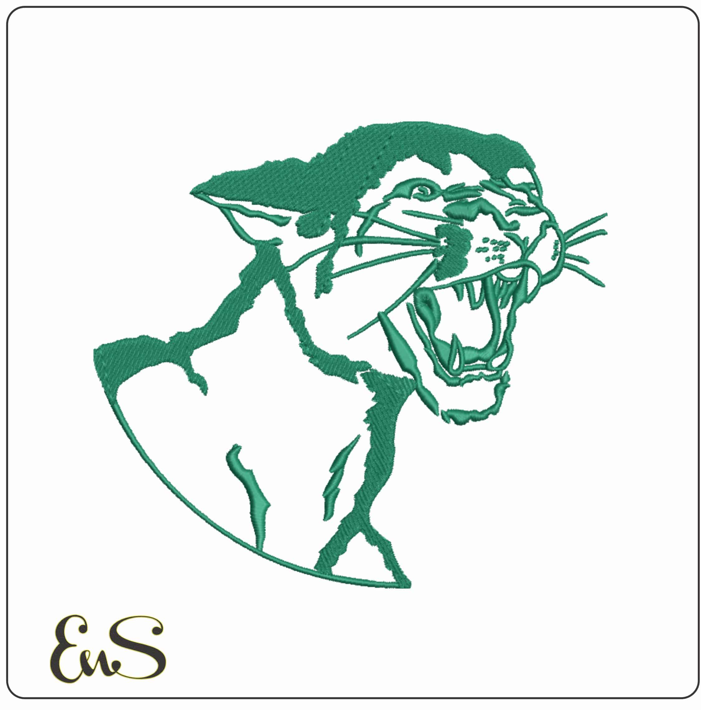 Chicago State Cougars Secondary University - Elegant embroidery design file-instant download