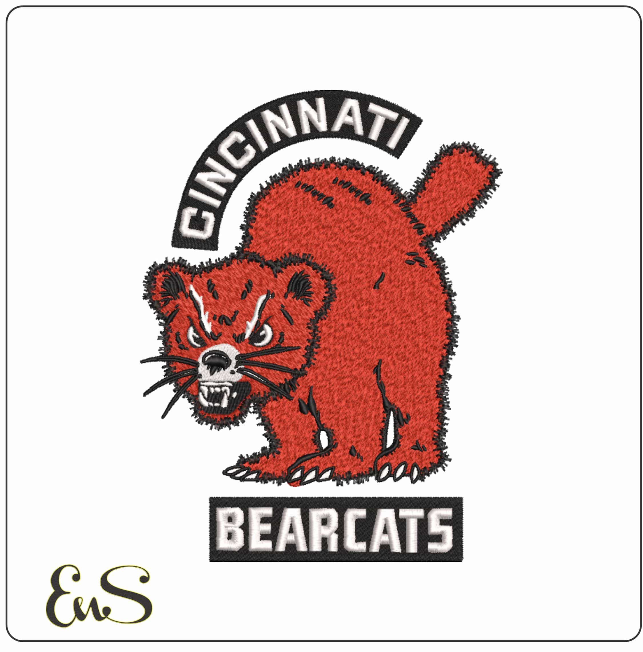 Cincinnati Bearcats University of Cincinnati - Elegant embroidery design file-instant download