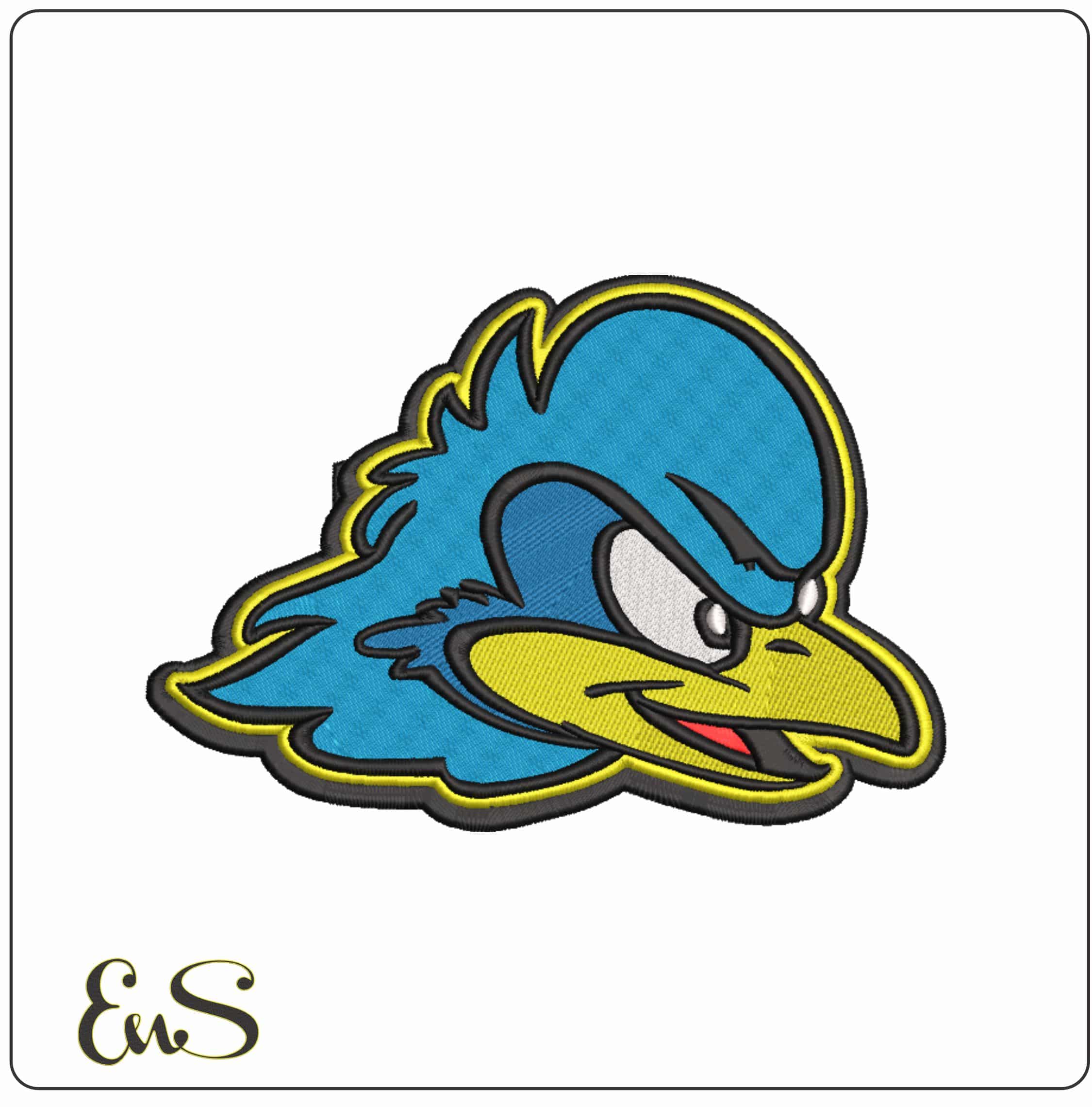 Delaware Blue Hens Head 2009 to 2018 University    - Elegant embroidery design file-instant download