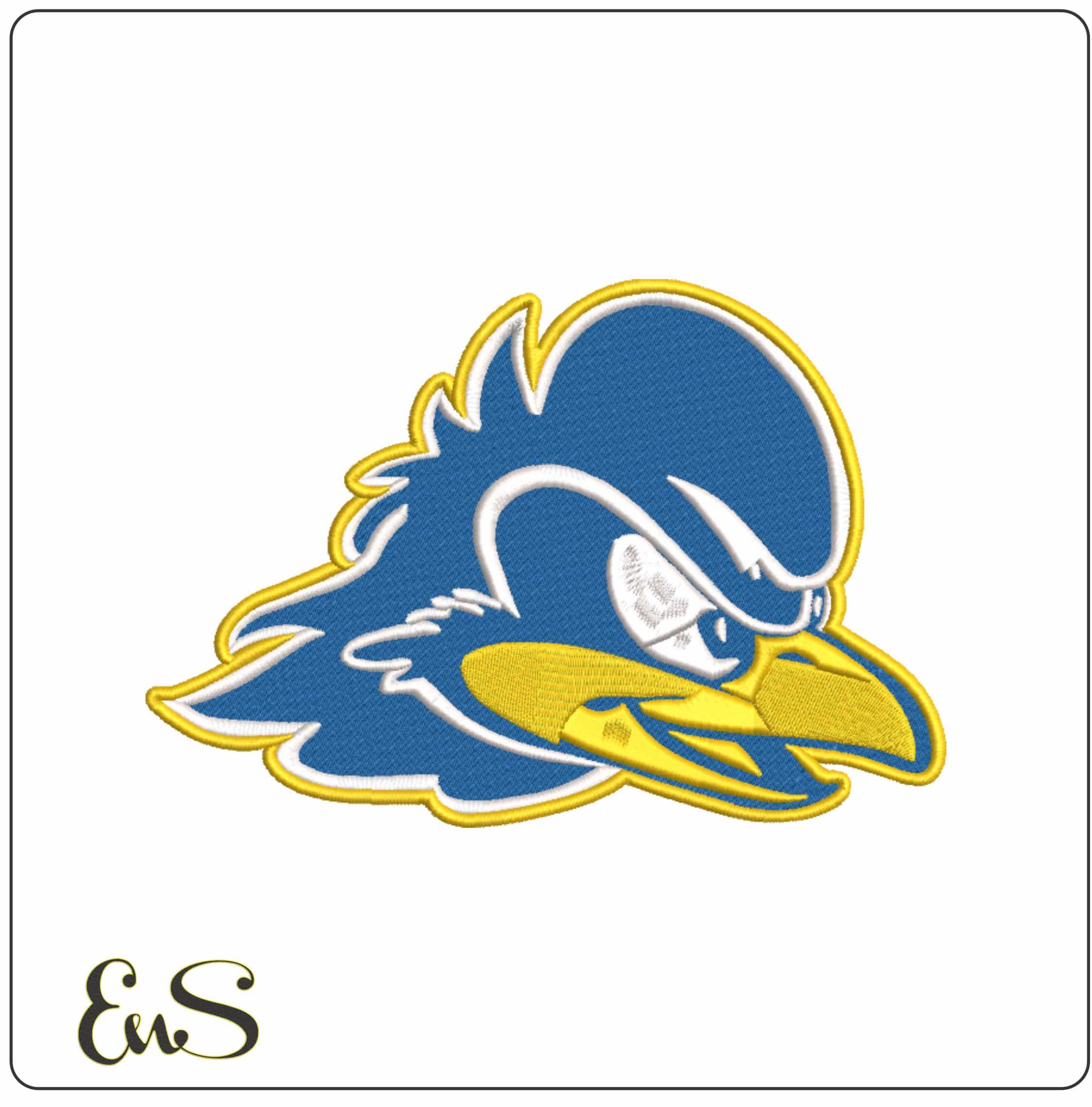 Delaware Blue Hens Head 2018 on University of Delaware    - Elegant embroidery design file-instant download