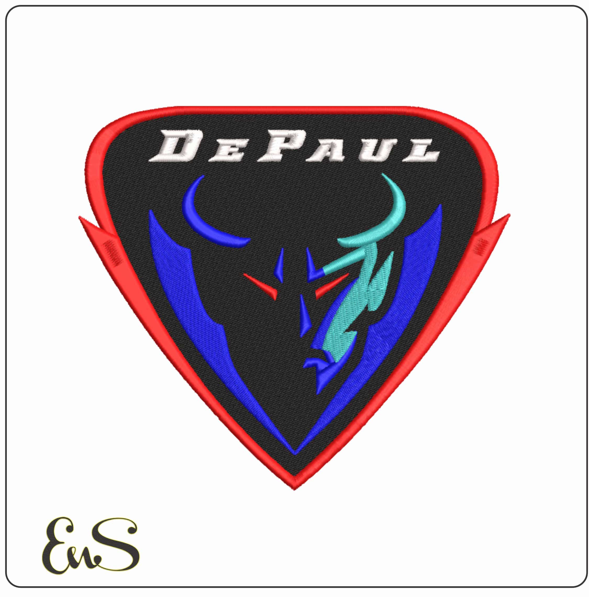DePaul Blue Demons Alternate DePaul University   - Elegant embroidery design file-instant download