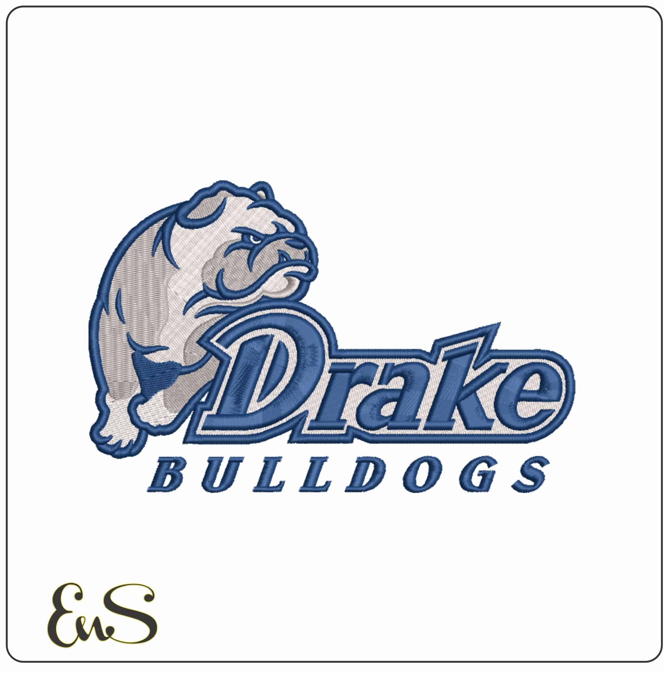 Drake Bulldogs 2015 on Drake University   - Elegant embroidery design file-instant download