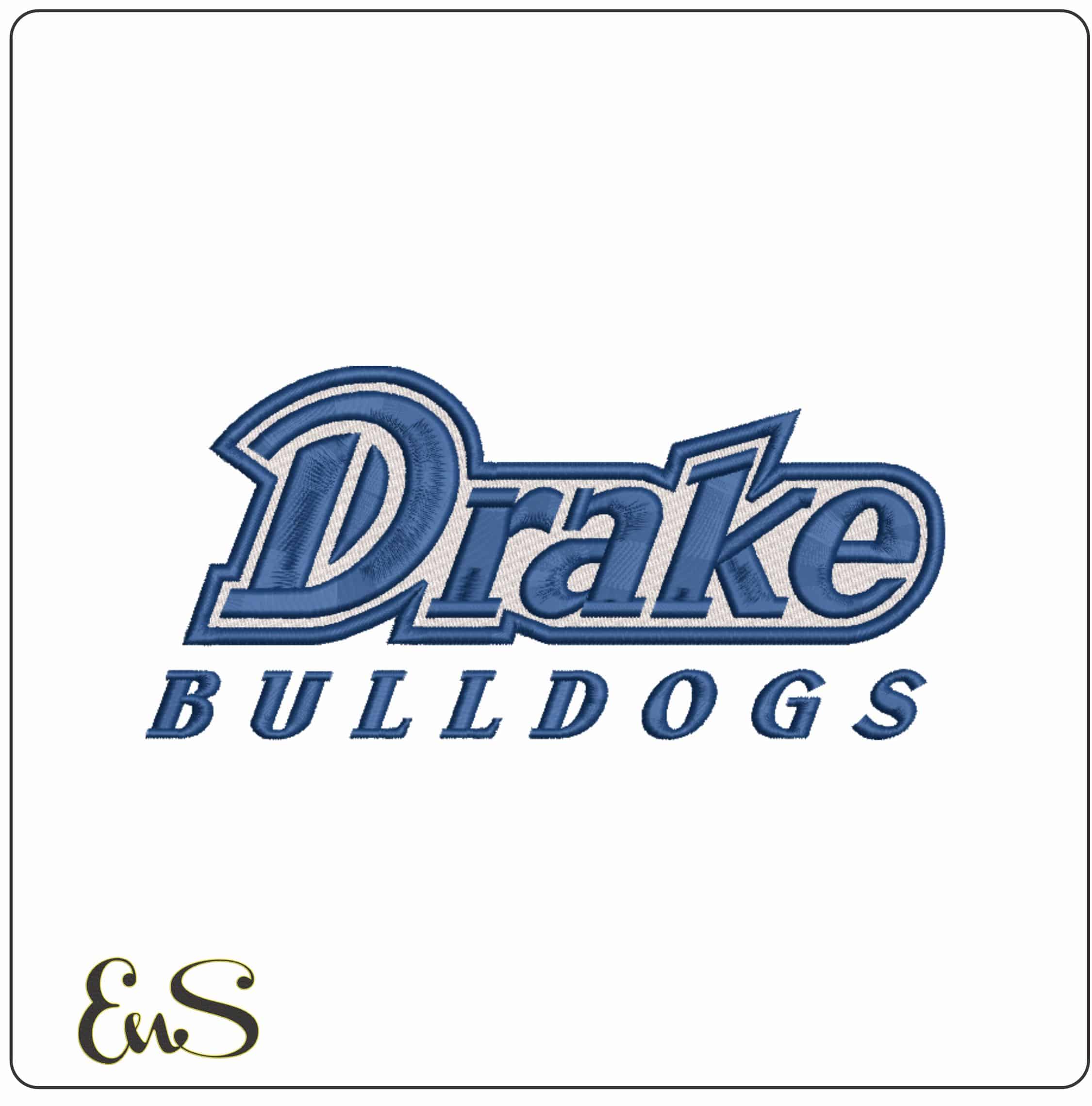 Drake Bulldogs Name 2015 on Drake University   - Elegant embroidery design file-instant download