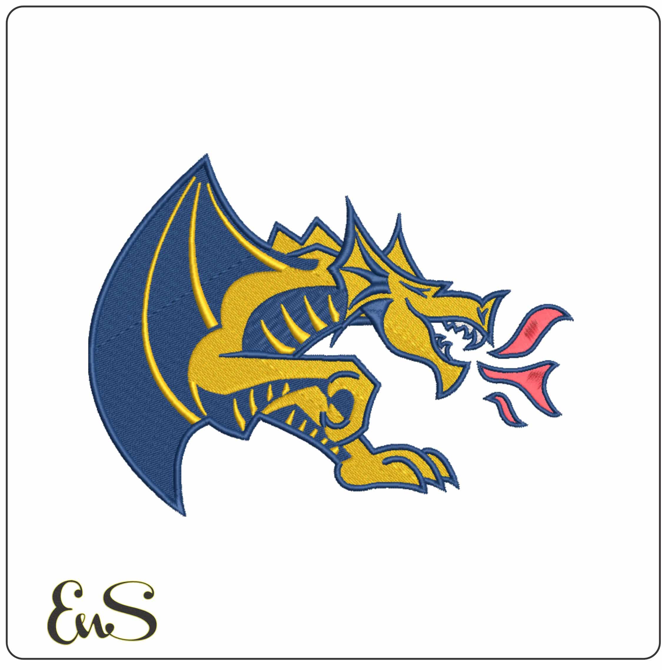 Drexel Dragons Alternative Drexel University  - Elegant embroidery design file-instant download