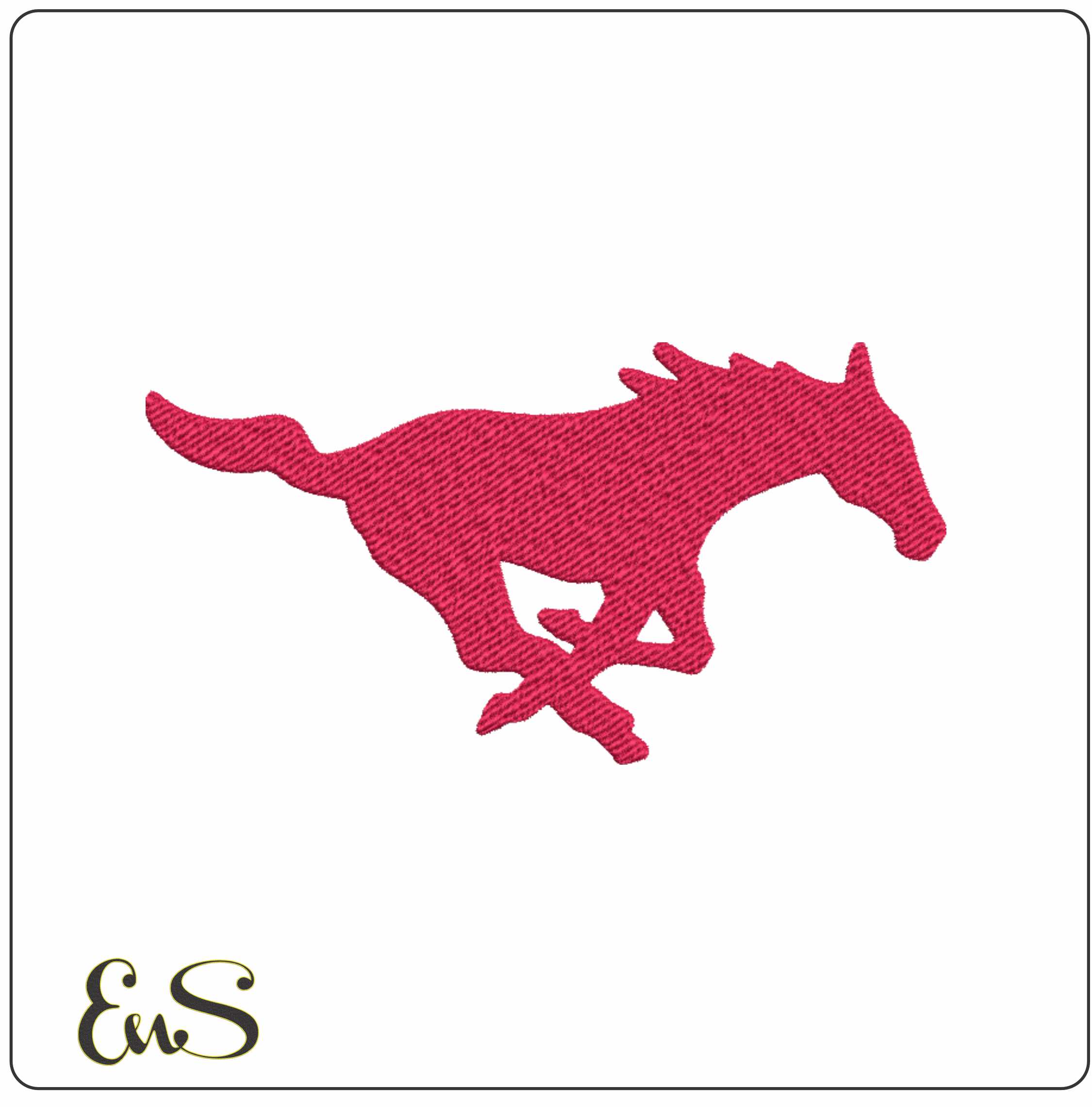 SMU Mustangs embroidery design -SMU Mustangs University men's football embroidery machine pattern embroidery file - instant download