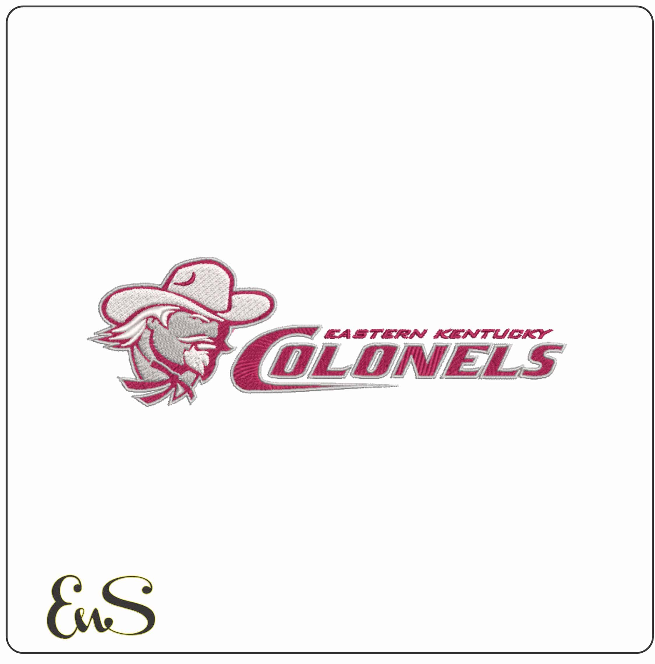 Eastern Kentucky Colonels 2006 to 2017 University - Elegant embroidery design file-instant download