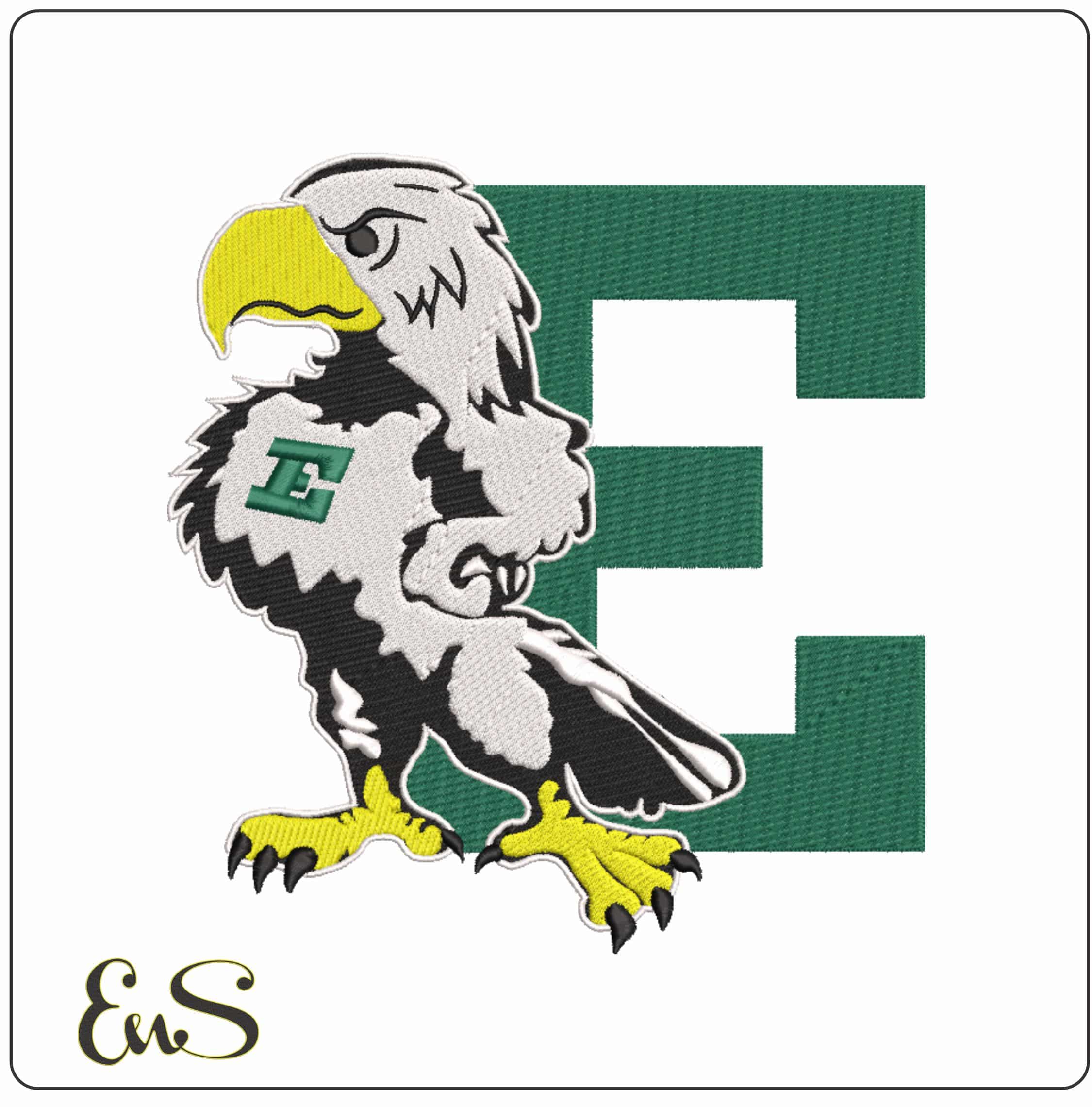 Eastern Michigan Eagles 1994 to 2001  University  - Elegant embroidery design file-instant download