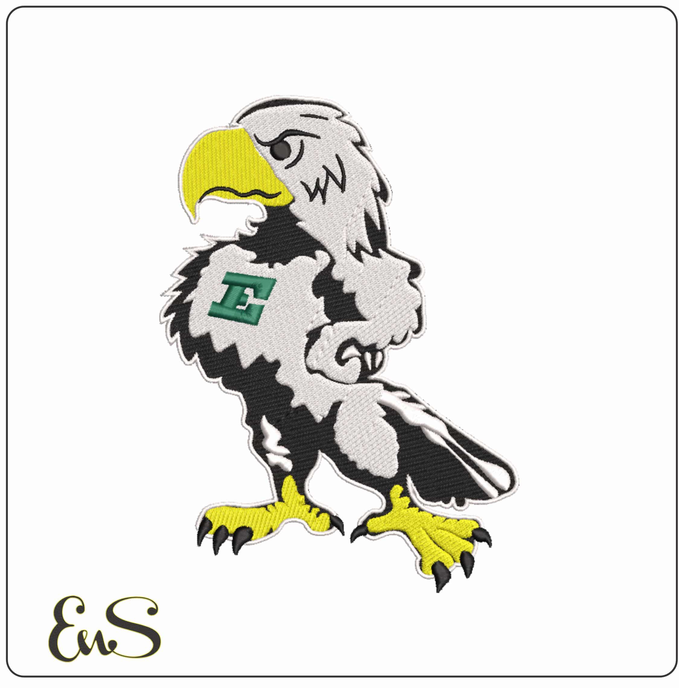 Eastern Michigan Eagles Logo 1994 to 2001 University  - Elegant embroidery design file-instant download
