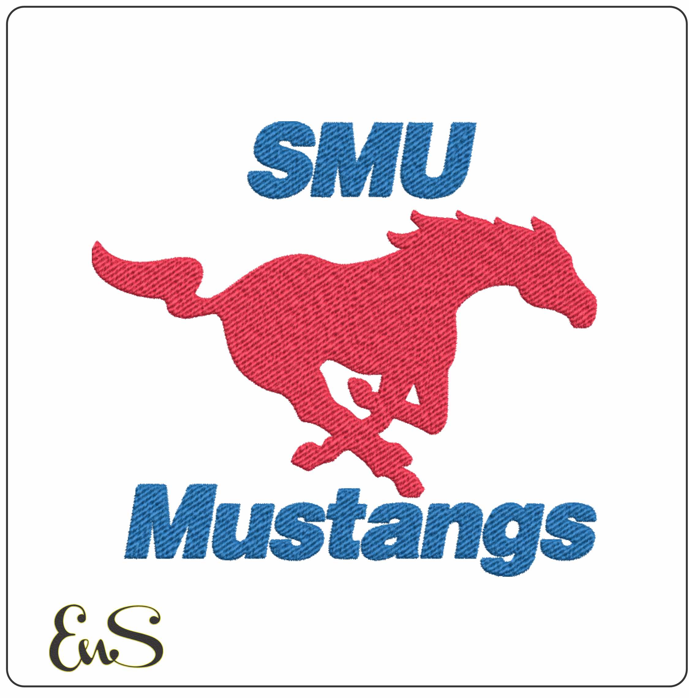 SMU Mustangs embroidery design -SMU Mustangs University men's football embroidery machine pattern embroidery file - instant download