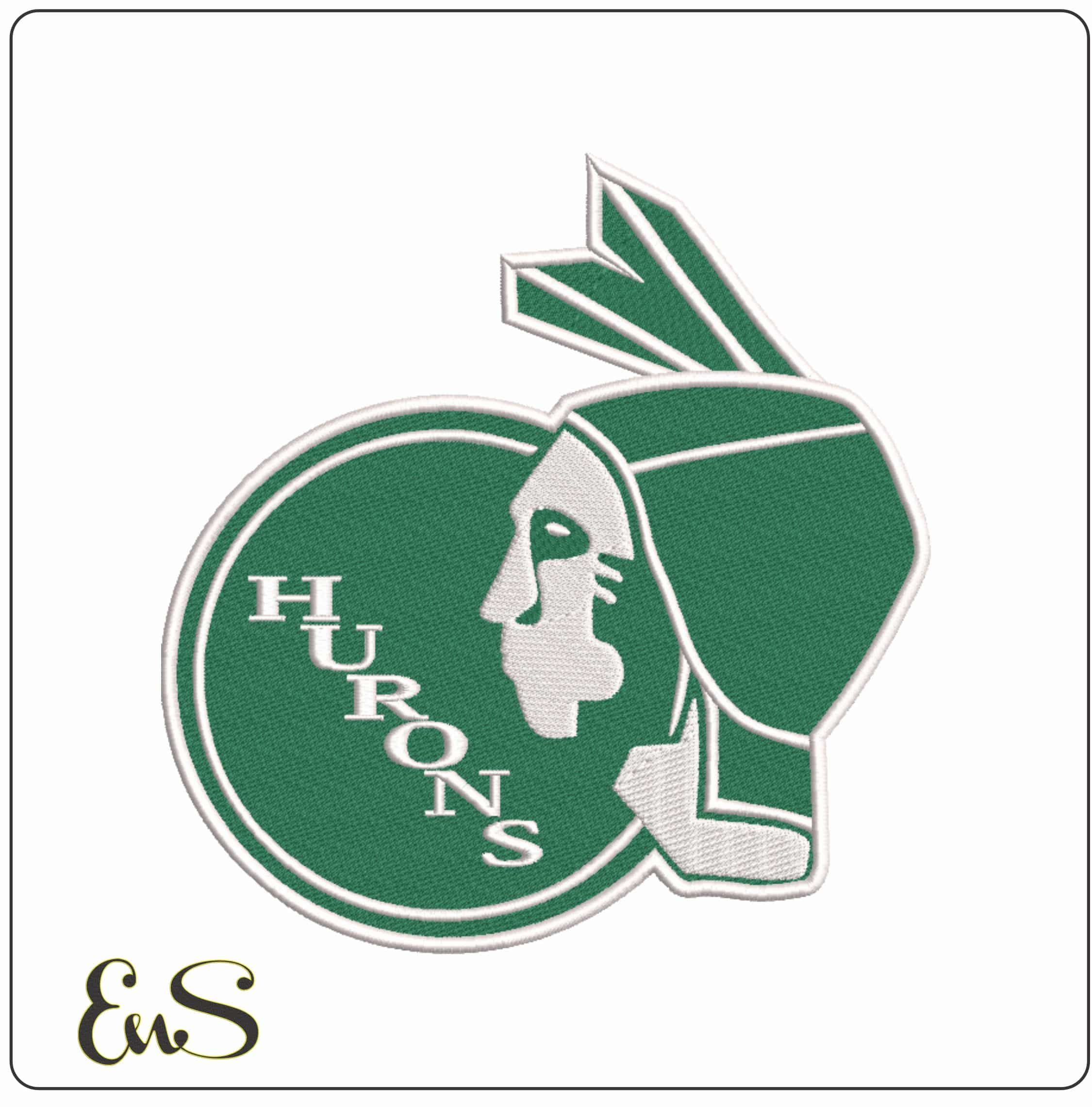Eastern Michigan Hurons Eagles 1976 to 1991 University  - Elegant embroidery design file-instant download