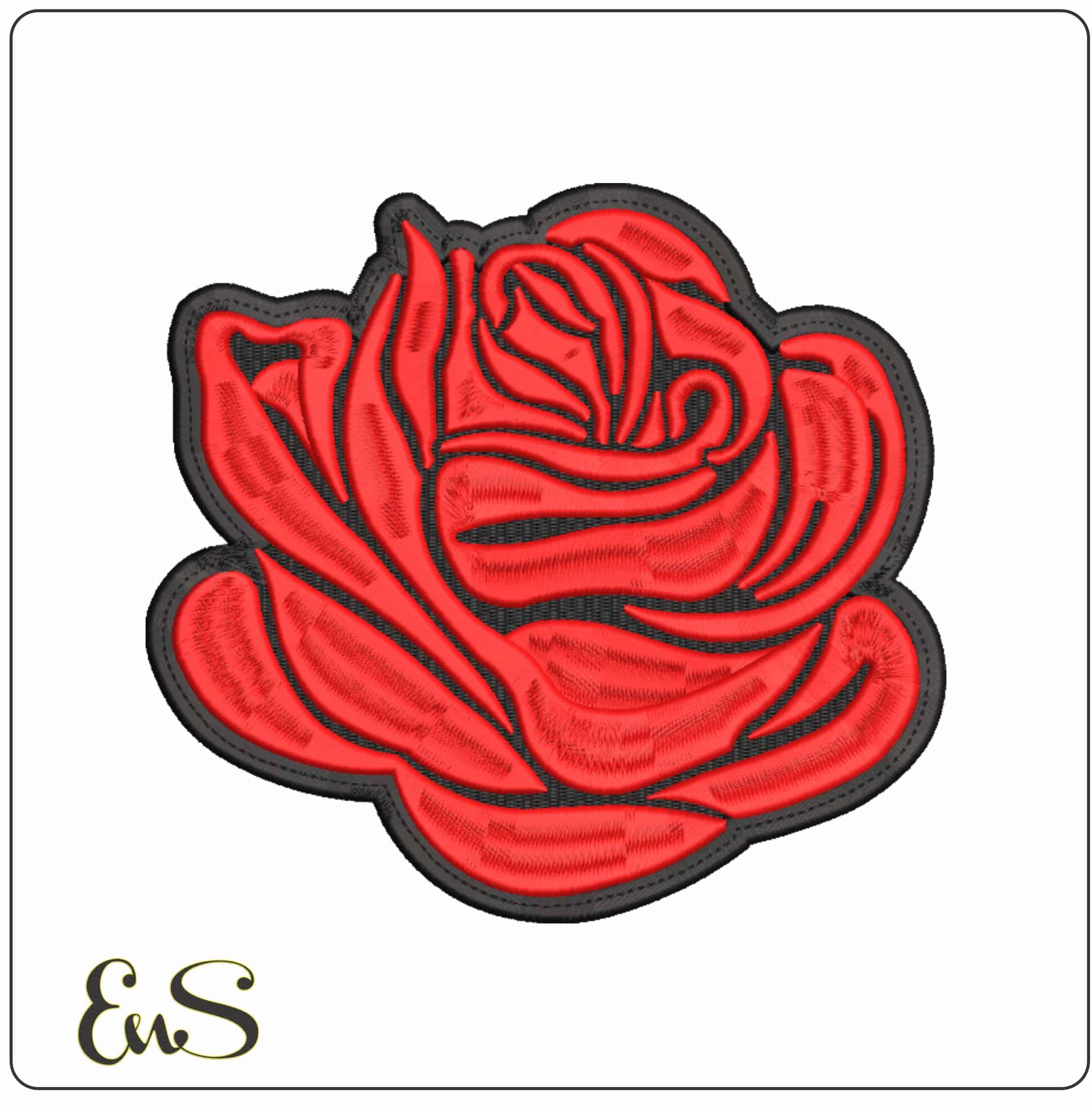 Embossed Rose  - Elegant embroidery design file-instant download