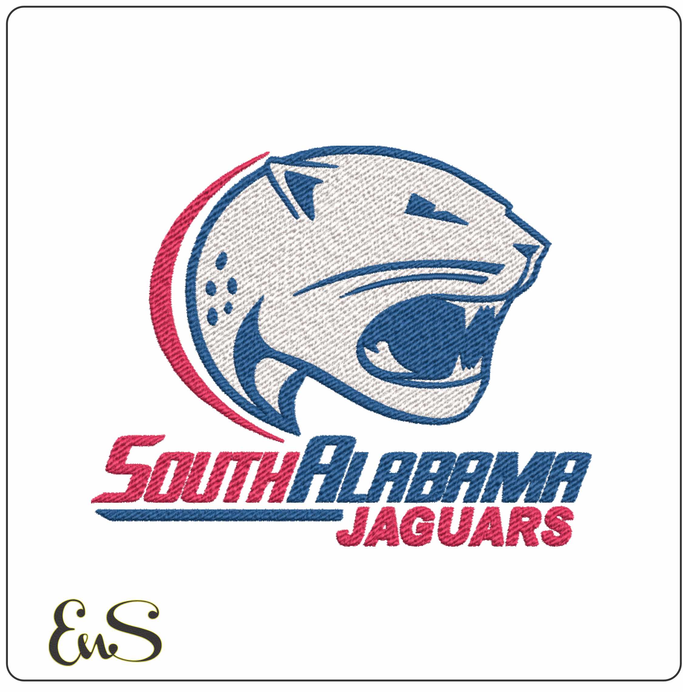 South Alabama Jaguars embroidery design -South Alabama Jaguars University men's football embroidery machine pattern embroidery file - instant download
