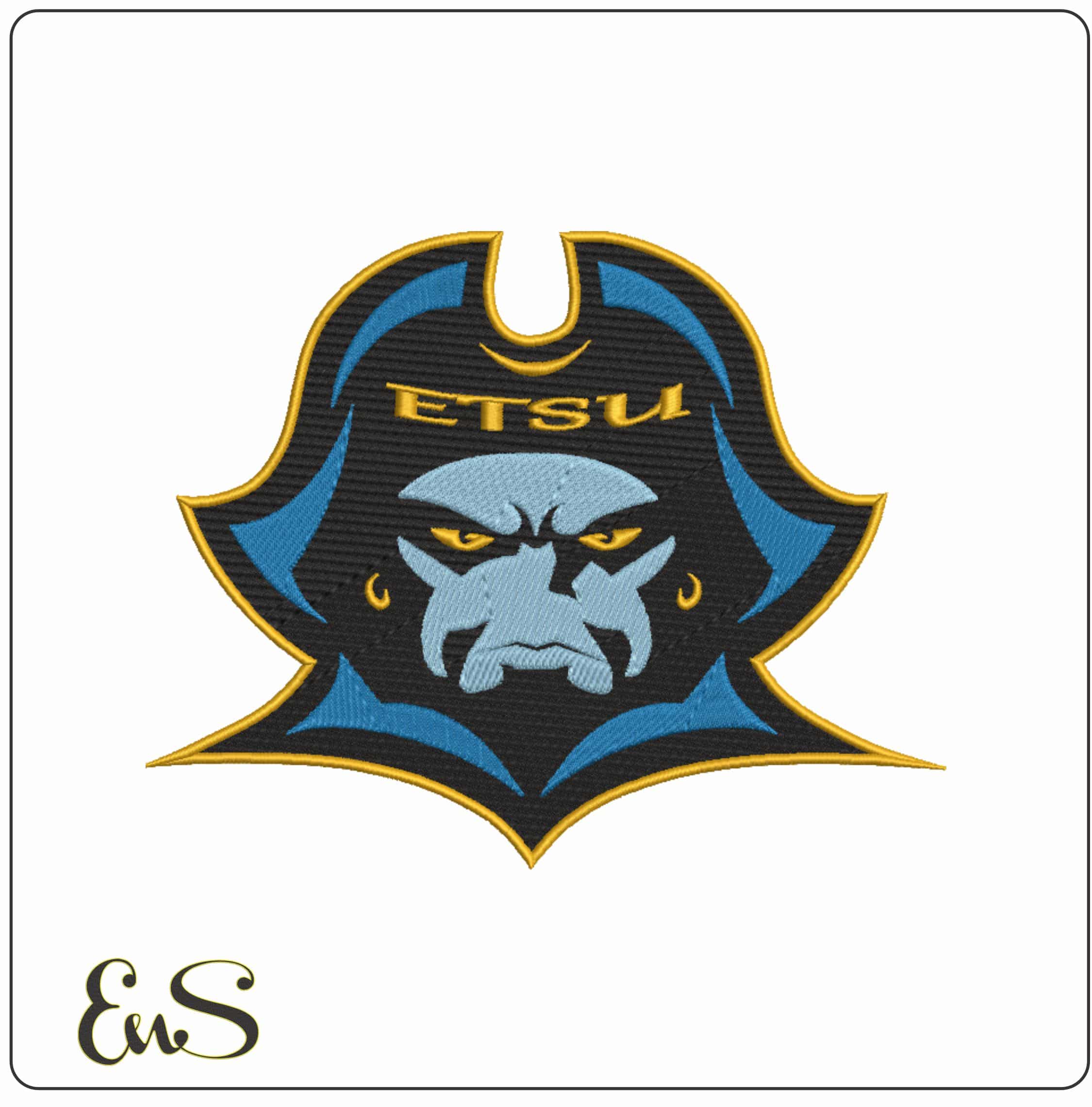 ETSU Buccaneers 2007 to 2014 East Tennessee State University  - Elegant embroidery design file-instant download