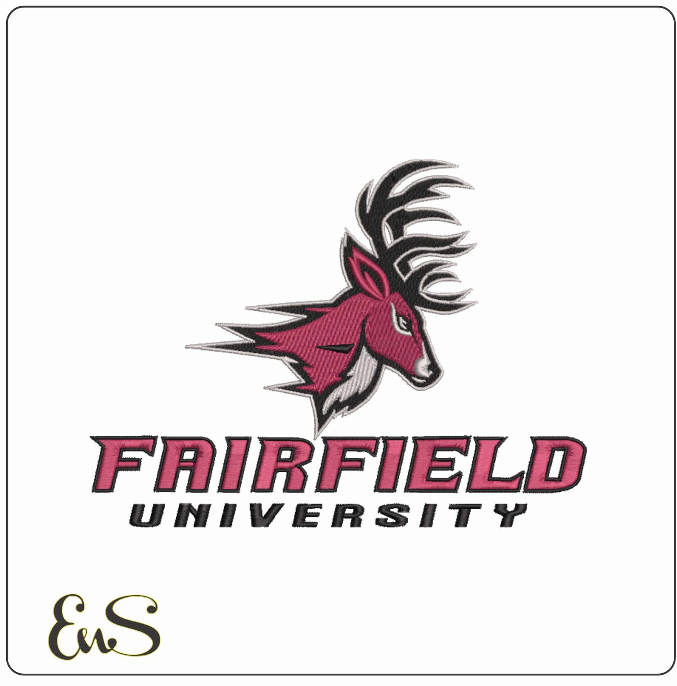Fairfield Stags 2002 on Fairfield University - Elegant embroidery design file-instant download