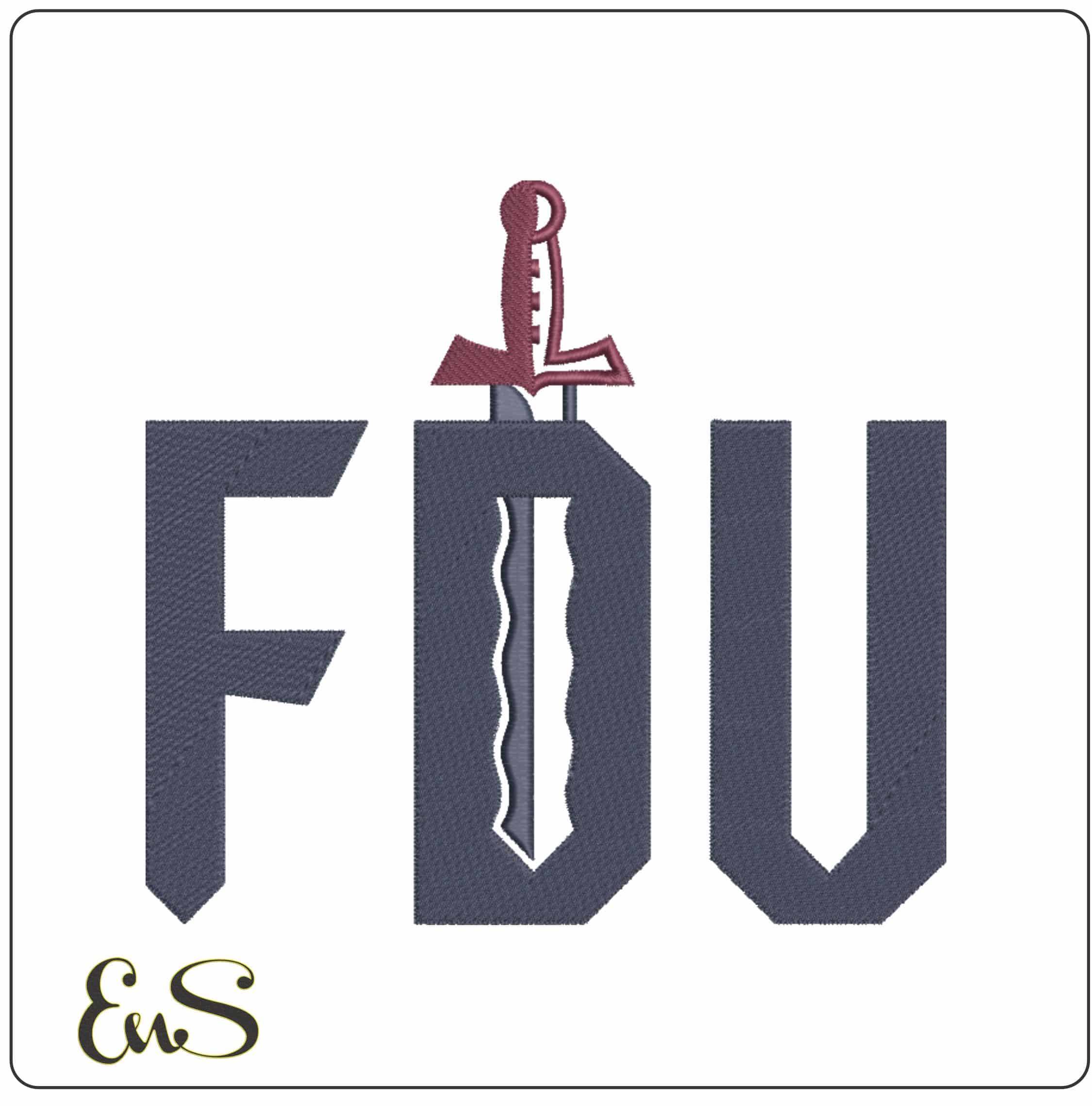 Fairleigh Dickinson Knights 2023 University - Elegant embroidery design file-instant download