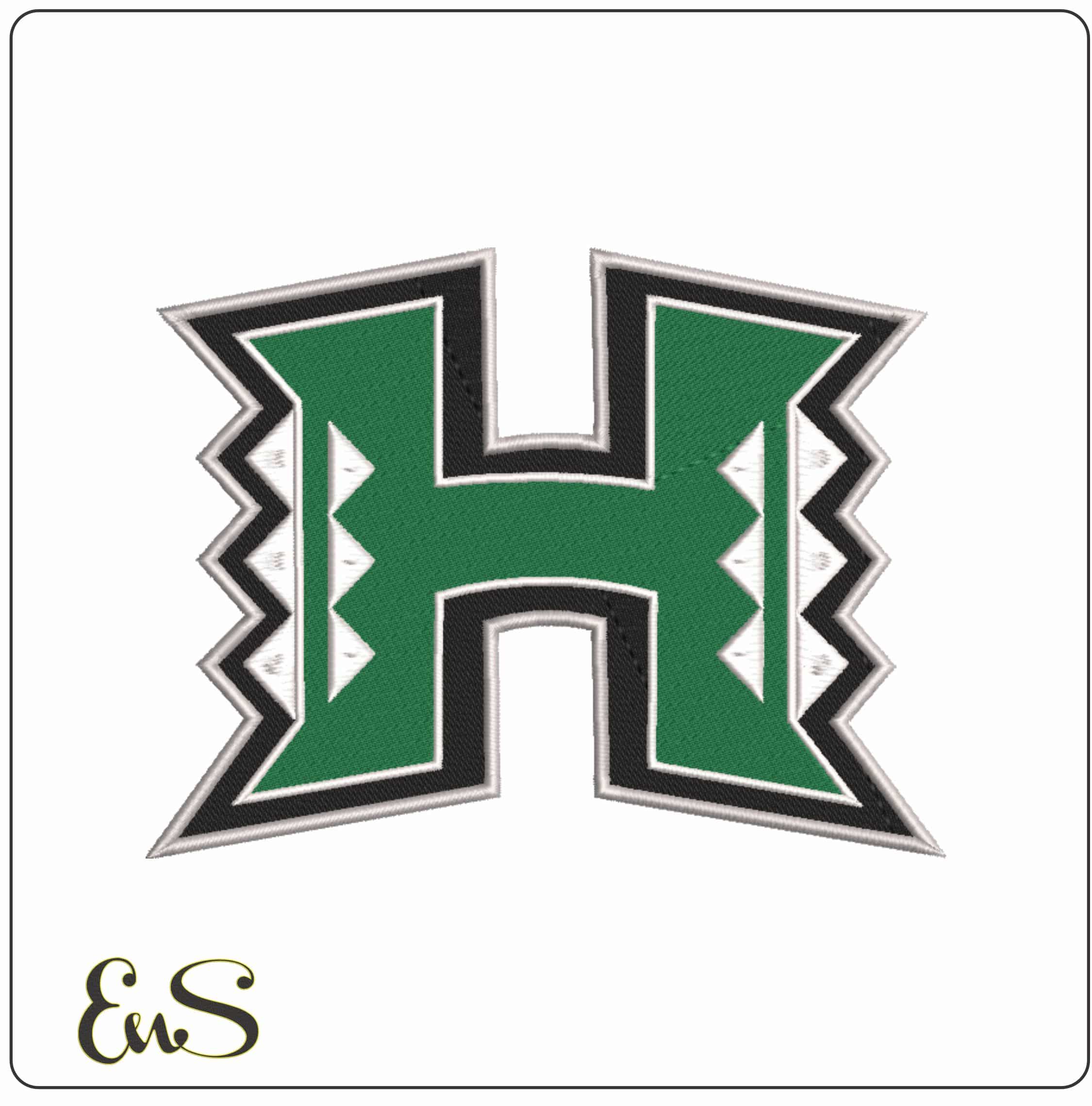 Hawaii Warriors 1998 on Hawaii University - Elegant embroidery design file-instant download