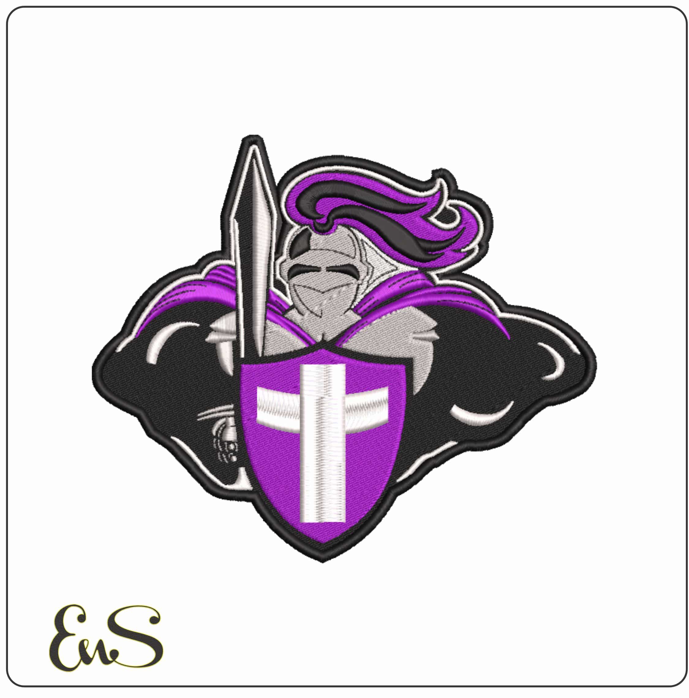 Holy Cross Crusaders Logo 1999 to 2013 College - Elegant embroidery design file-instant download