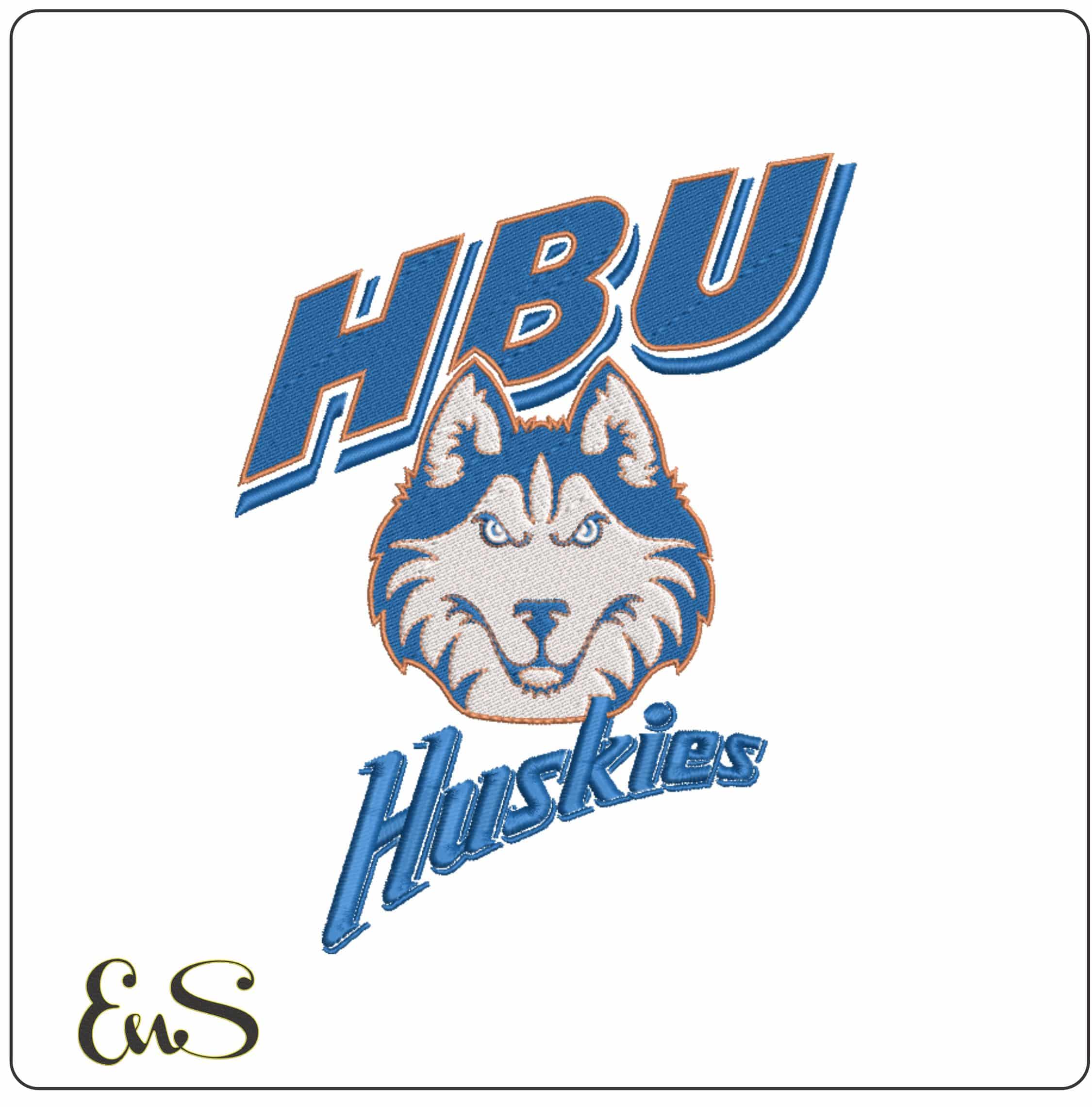 Houston Baptist Huskies 2011 to 2023 University - Elegant embroidery design file-instant download