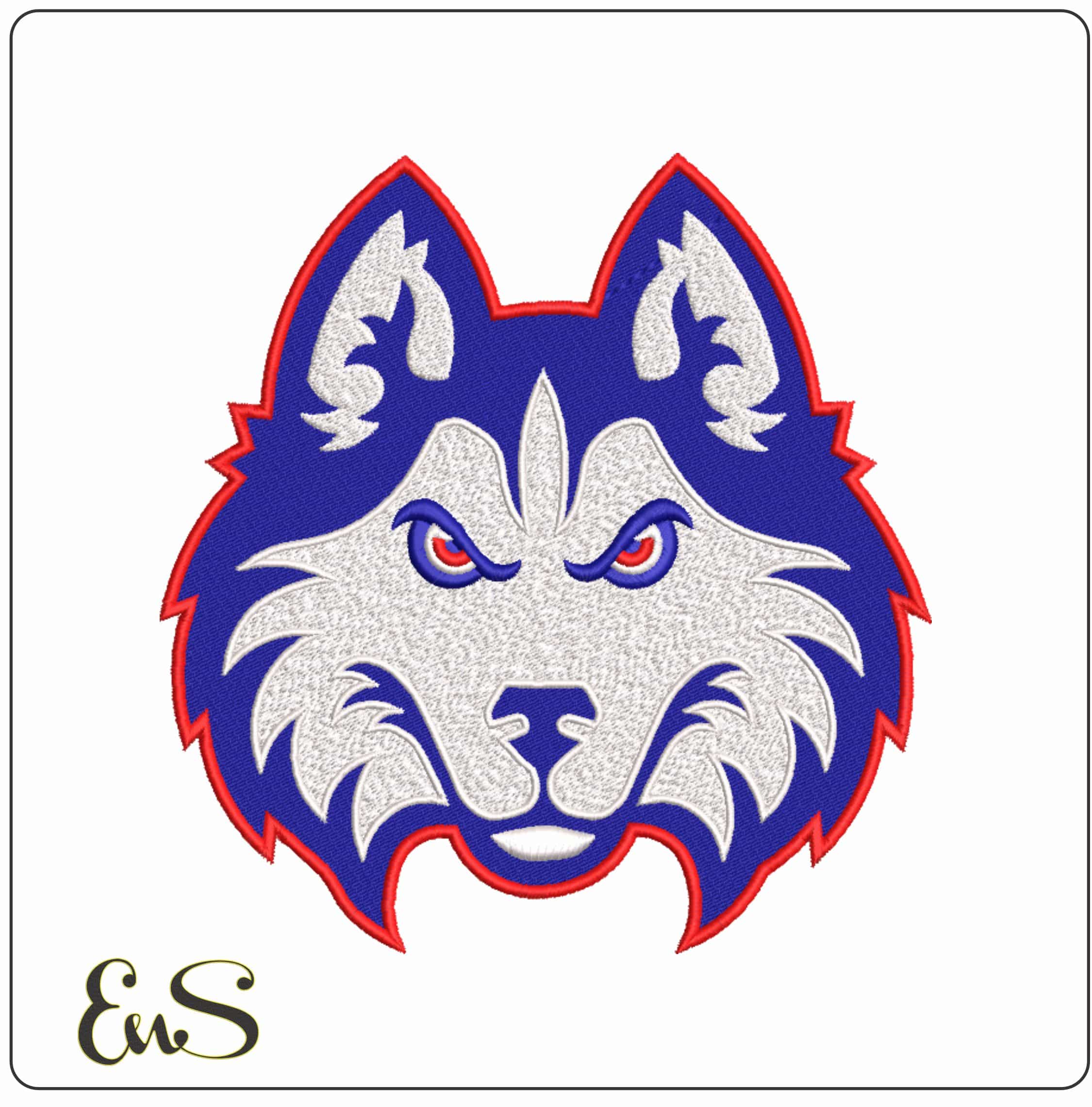 Houston Christian Huskies Head 2023 University - Elegant embroidery design file-instant download