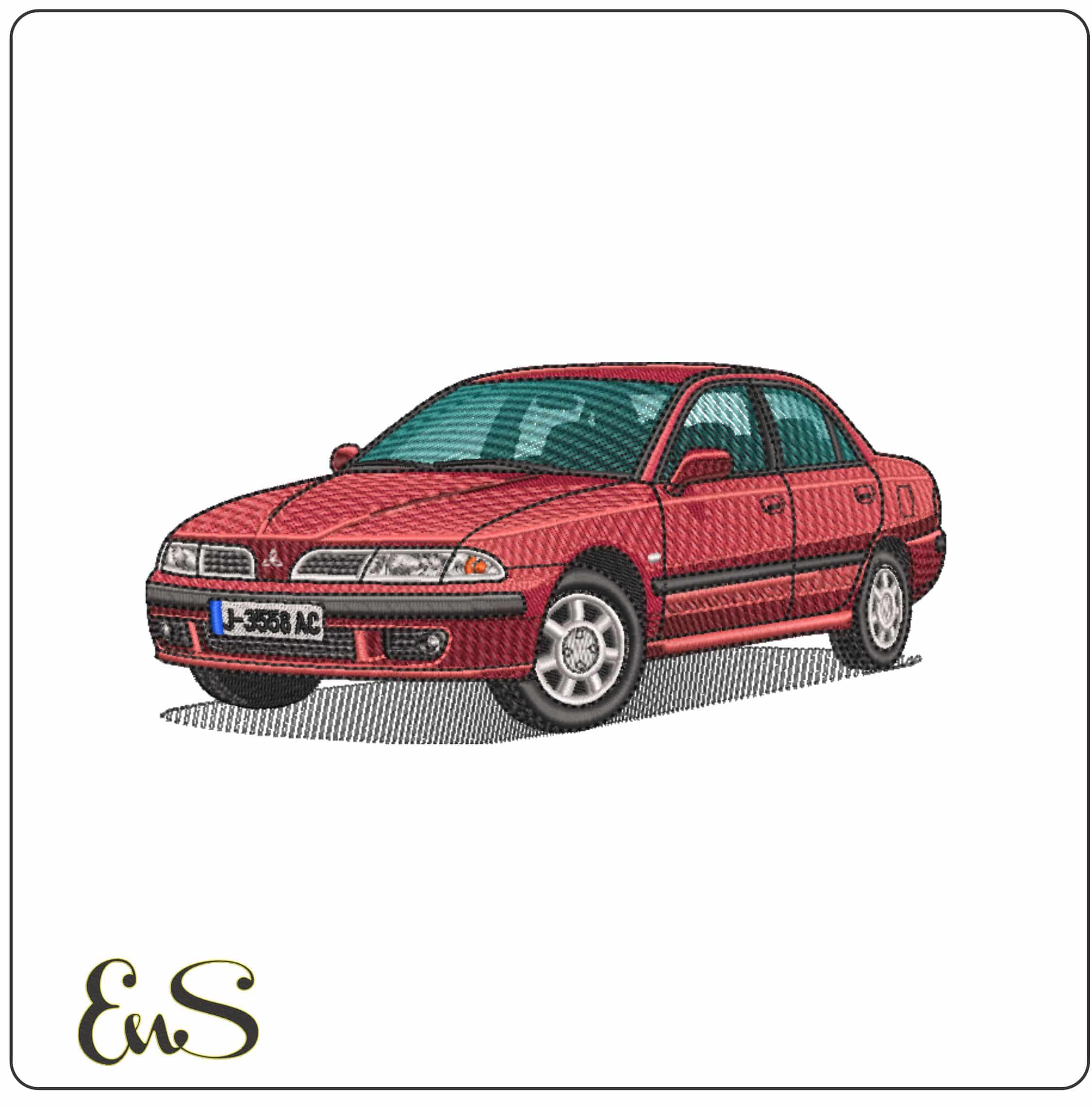 Mitsubishi Carisma - Elegant embroidery design file-instant download
