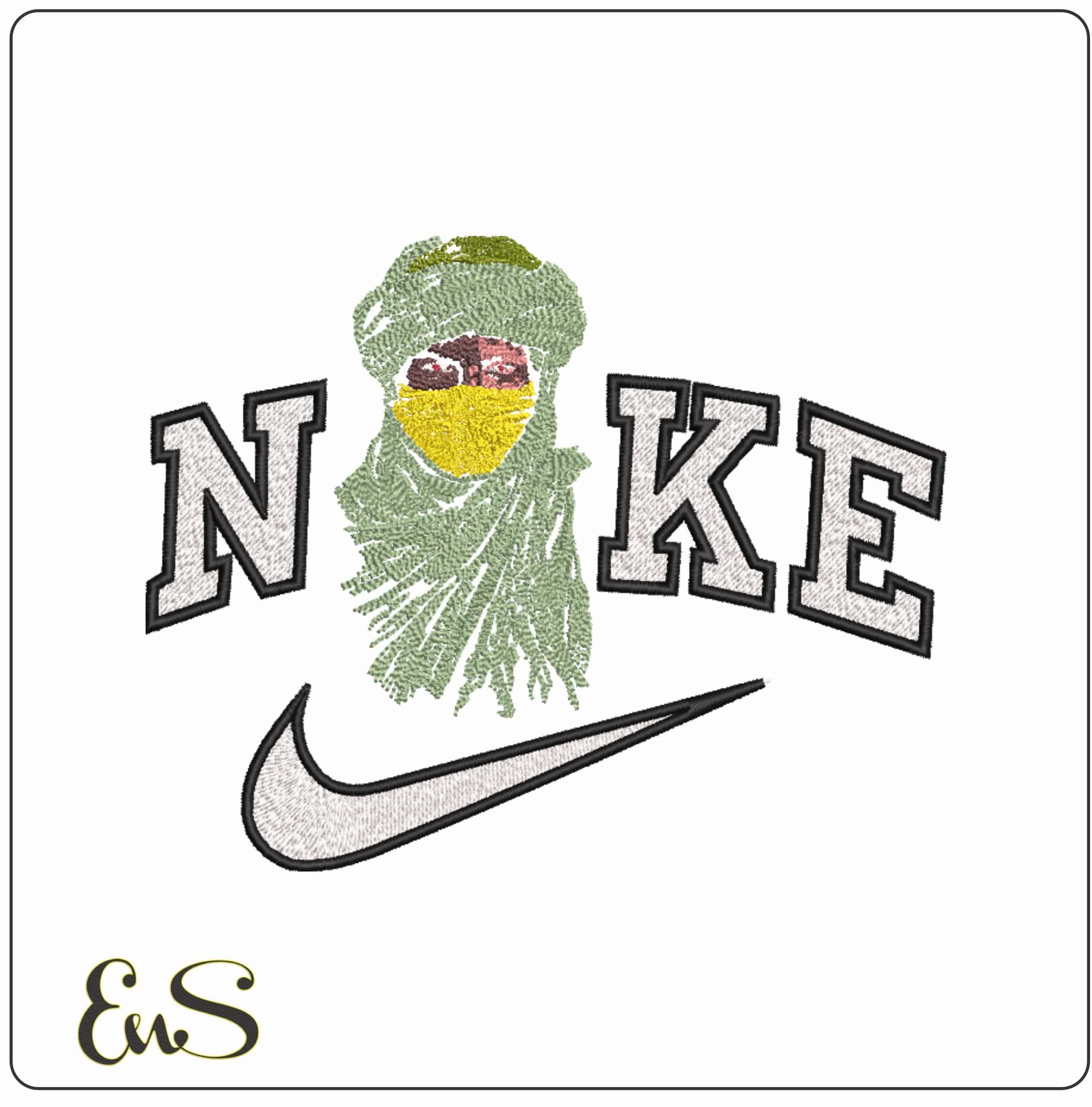 Nike Arab Bedouin Head - Elegant embroidery design file-instant download