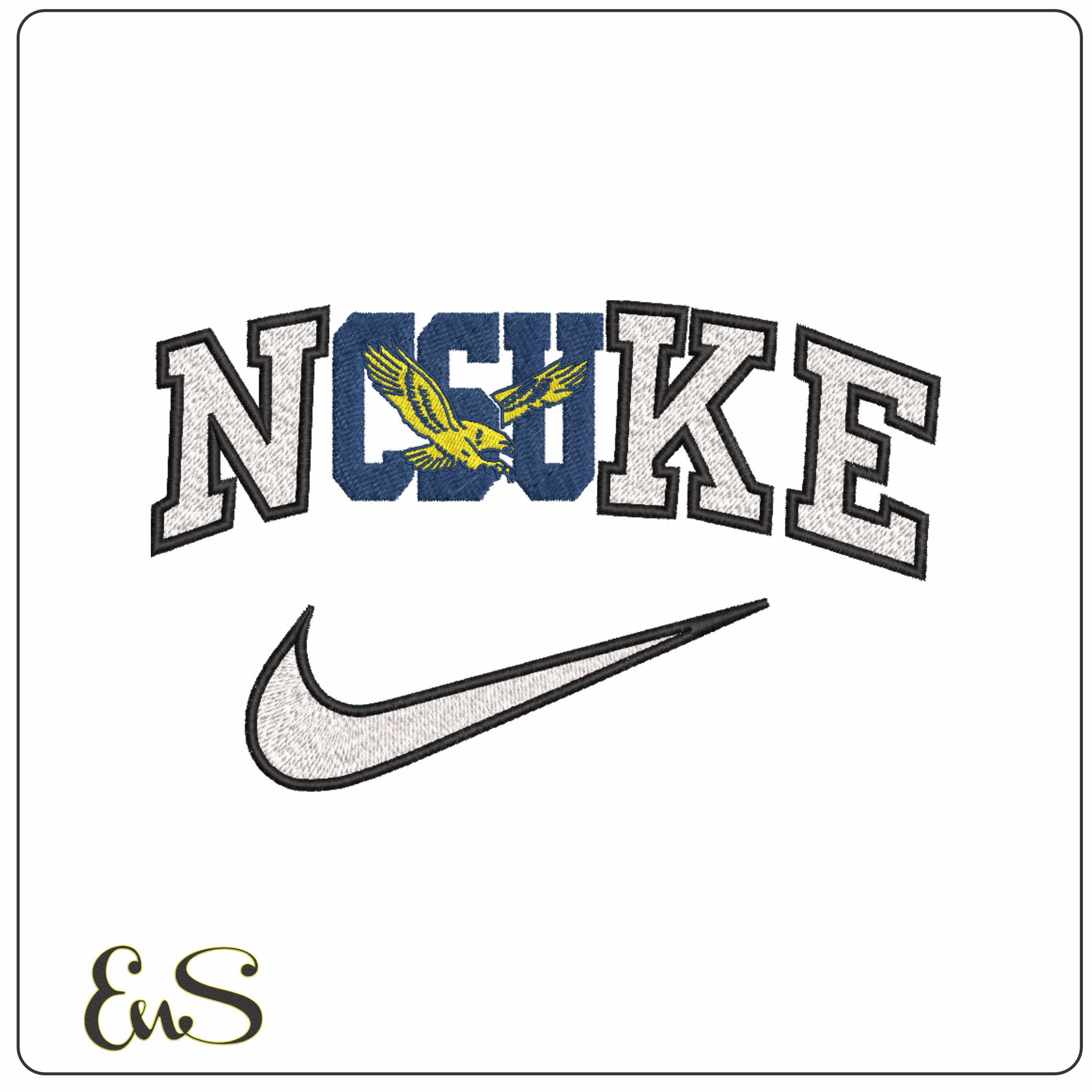 Nike Coppin State Eagles 2017 University - Elegant embroidery design file-instant download
