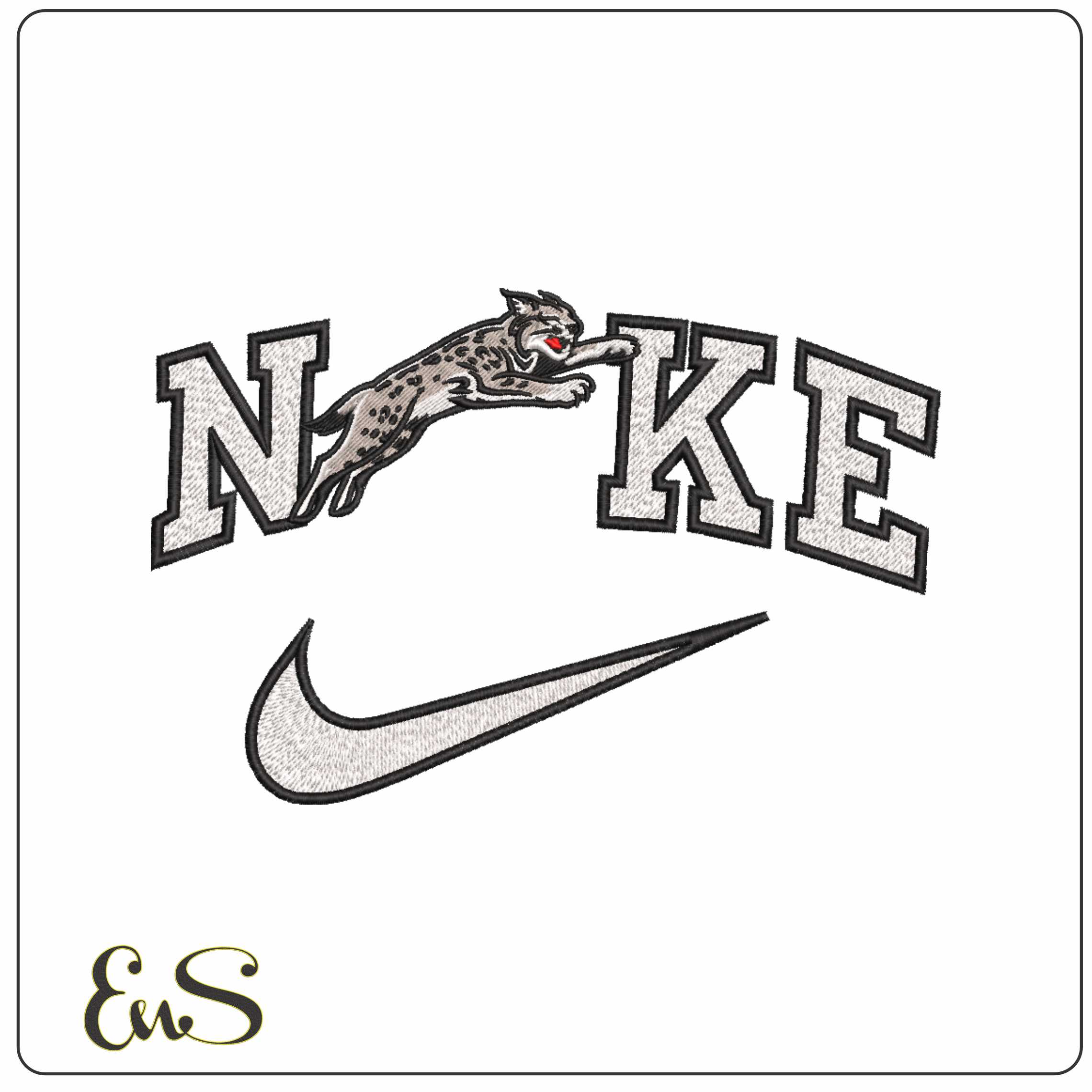 Nike Davidson Wildcats Alternative Davidson College - Elegant embroidery design file-instant download
